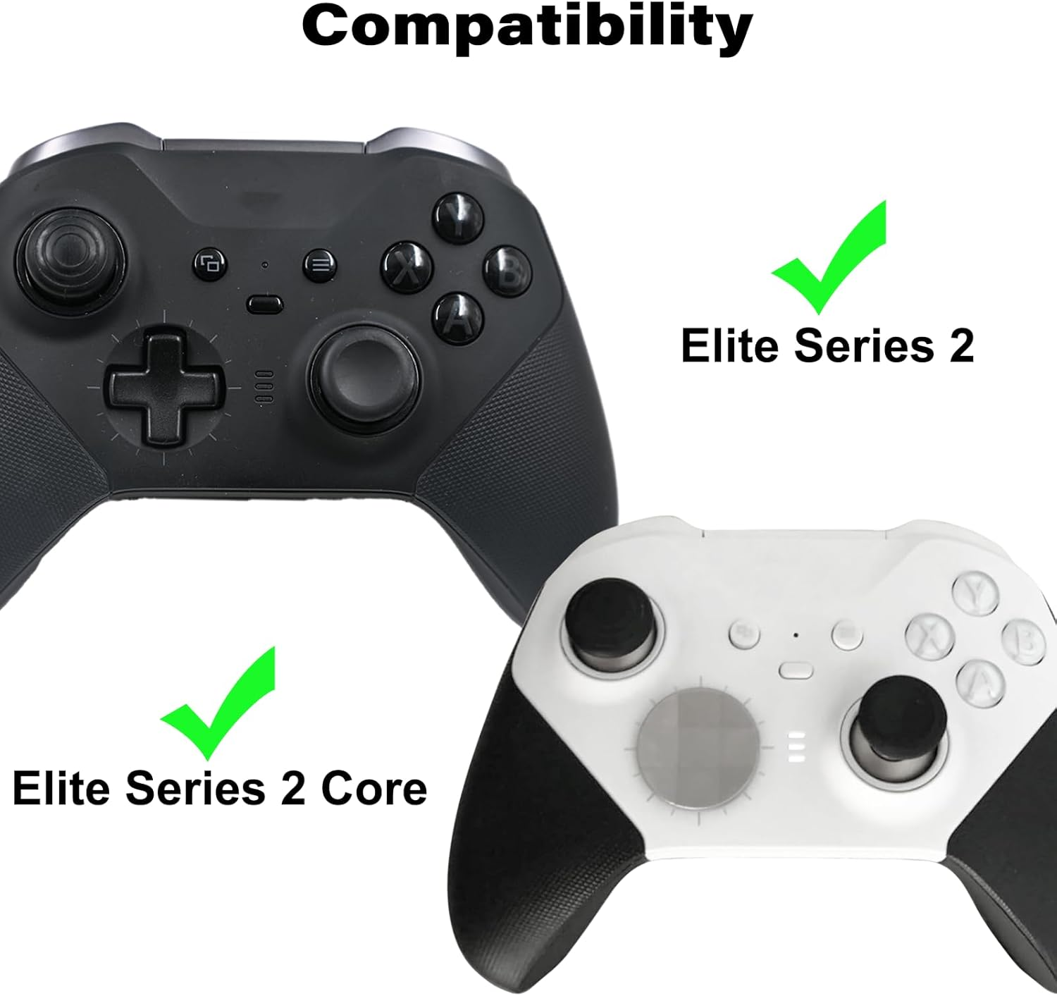 6 in 1 Swap Magnetic Thumbsticks Set for Xbox Elite Series 2 Controller,Replacement Joysticks Parts for Controller Elite Series 2/Elite Series 2 Core Controller(White)