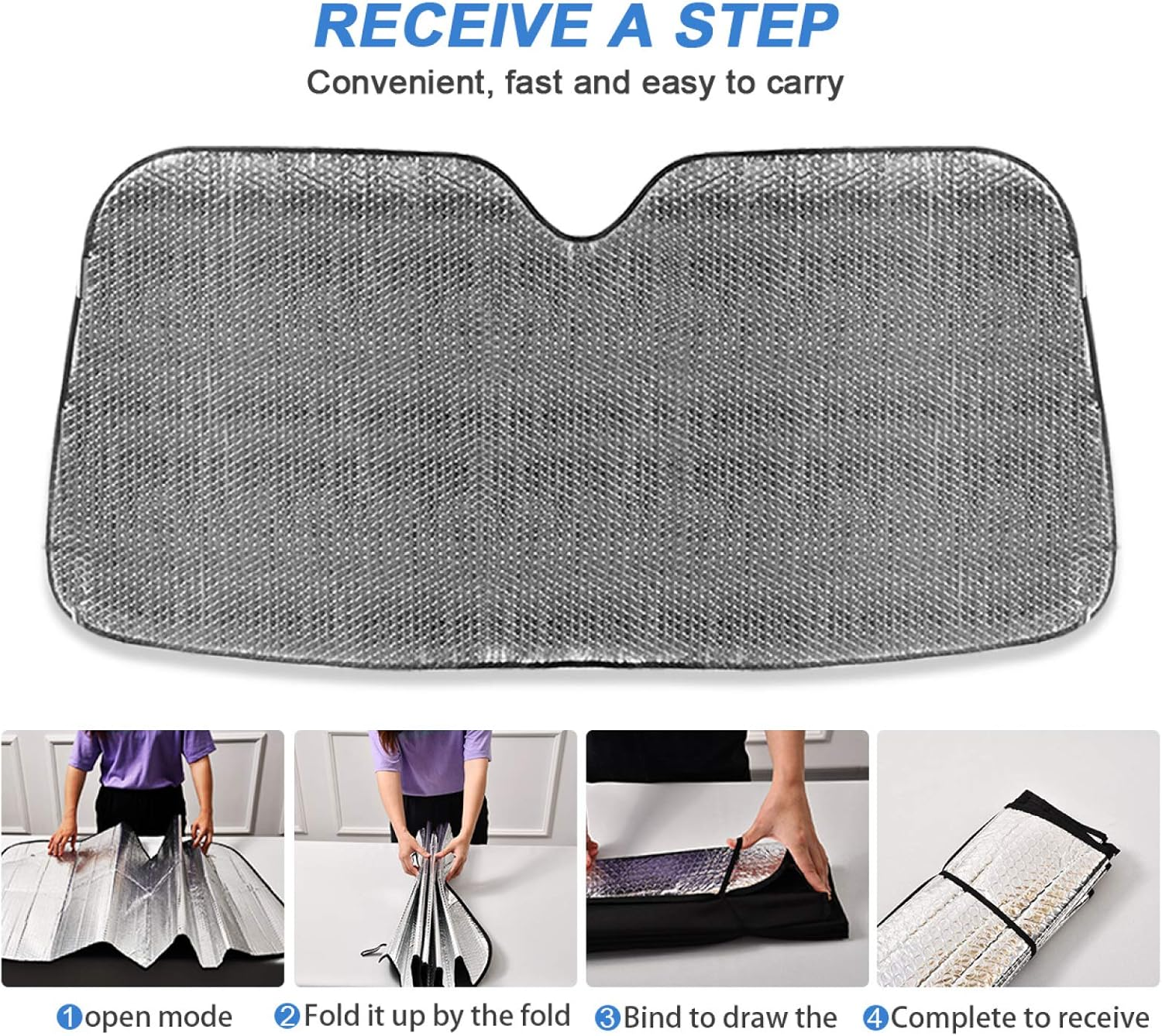 Tropical Palm Tree Beach Car Windshield Sun Shade Blocks UV Rays Sun Visor Protector Foldable Sun Reflector to Keep Your Vehicle Cool - Pattern 1 image number 3