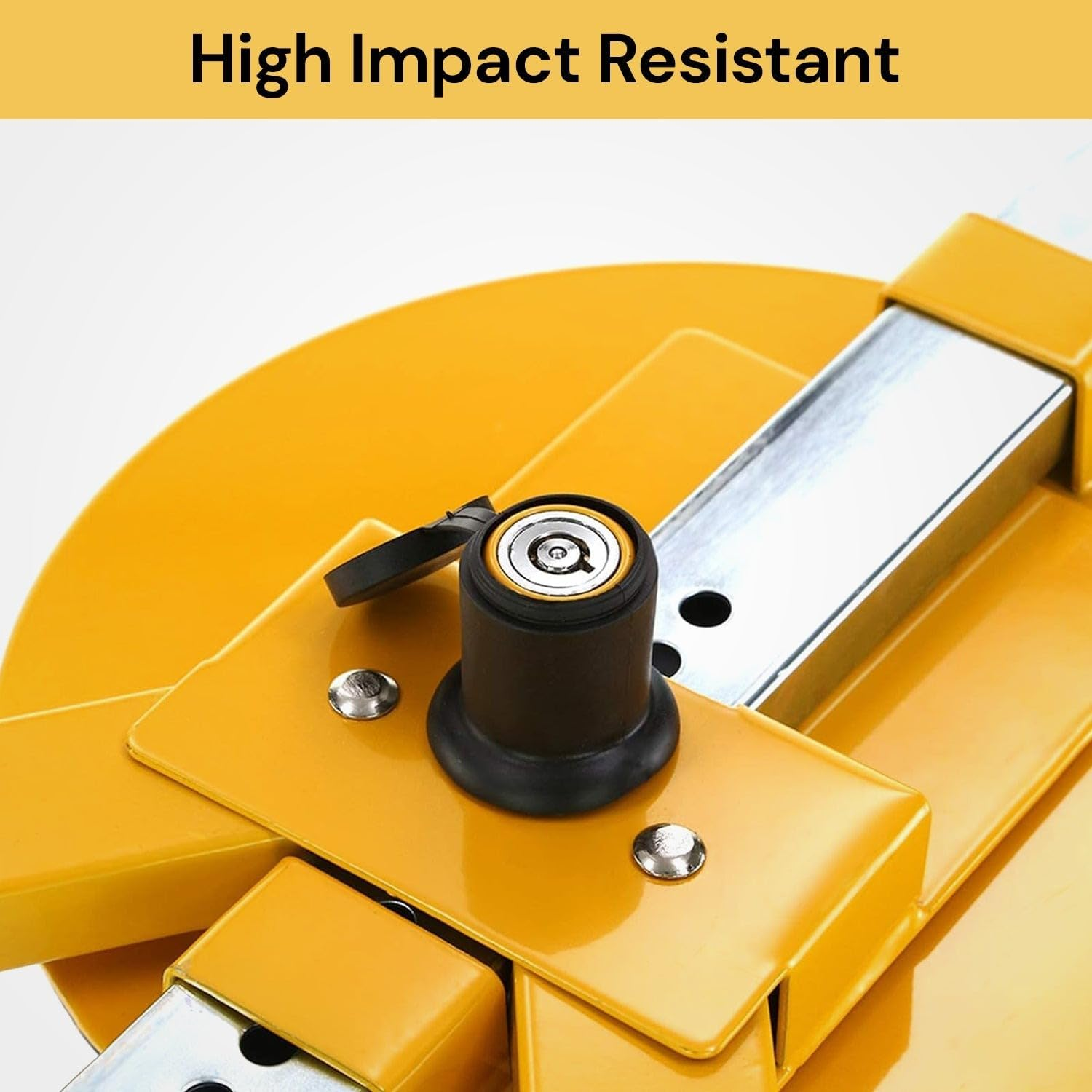 EZONEDEAL Wheel Clamp Wheel Lock Trailer Lock Extendable Heavy Duty 13" - 15" Steel Car Van Safety anti Theft Deterrent for Caravan Trailer Cars Small Wheel with 2 Keys image number 6