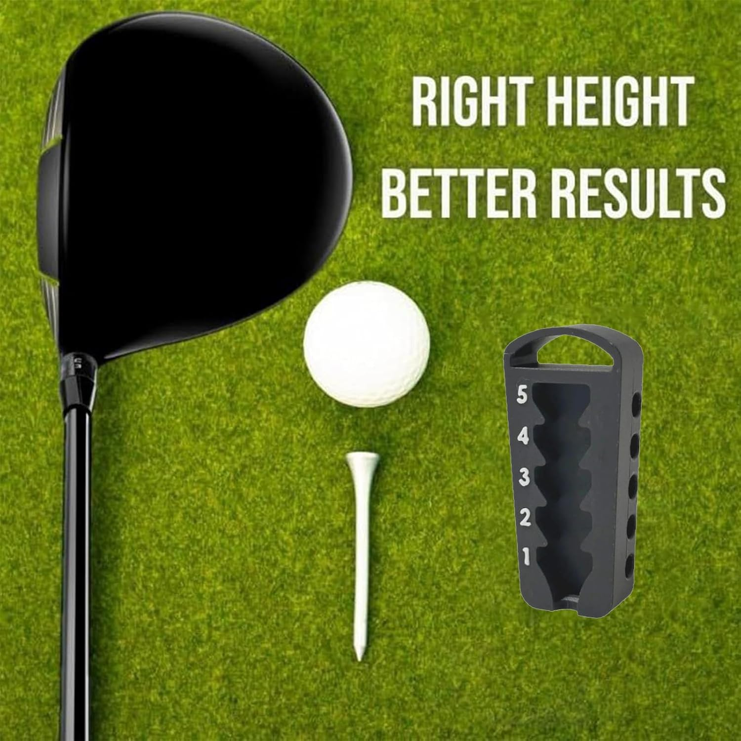 Ksngtixe 1PC Golf Tee Height Tool, Adjustable Tee Lifter & Swing Trainer for Driving Range, Chipping & Bunker Practice, 1.26X2.8X0.59 Inches Compact Design, Consistent Ball Setup Aid image number 6