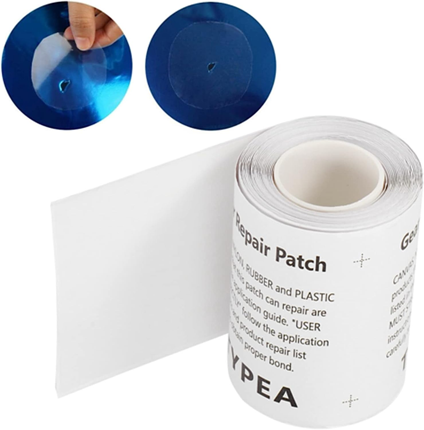 Pergar TPU Pool Patch Repair Kit, Waterproof Transparent Repair Tape for Air Mattress, Swimming Pool, Bounce House, Tent, Canvas, Canopy, Pool Floats, Tubes Air Bed, Inflatable Toys image number 5