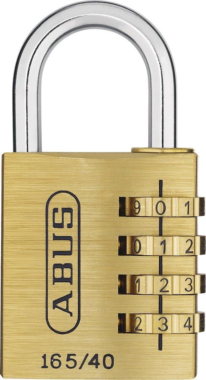 ABUS Combination Lock 165/40 - Brass Padlock - with Individually Adjustable Number Code - Suitcase Lock/Locker Lock - ABUS Security Level 4 image number 3
