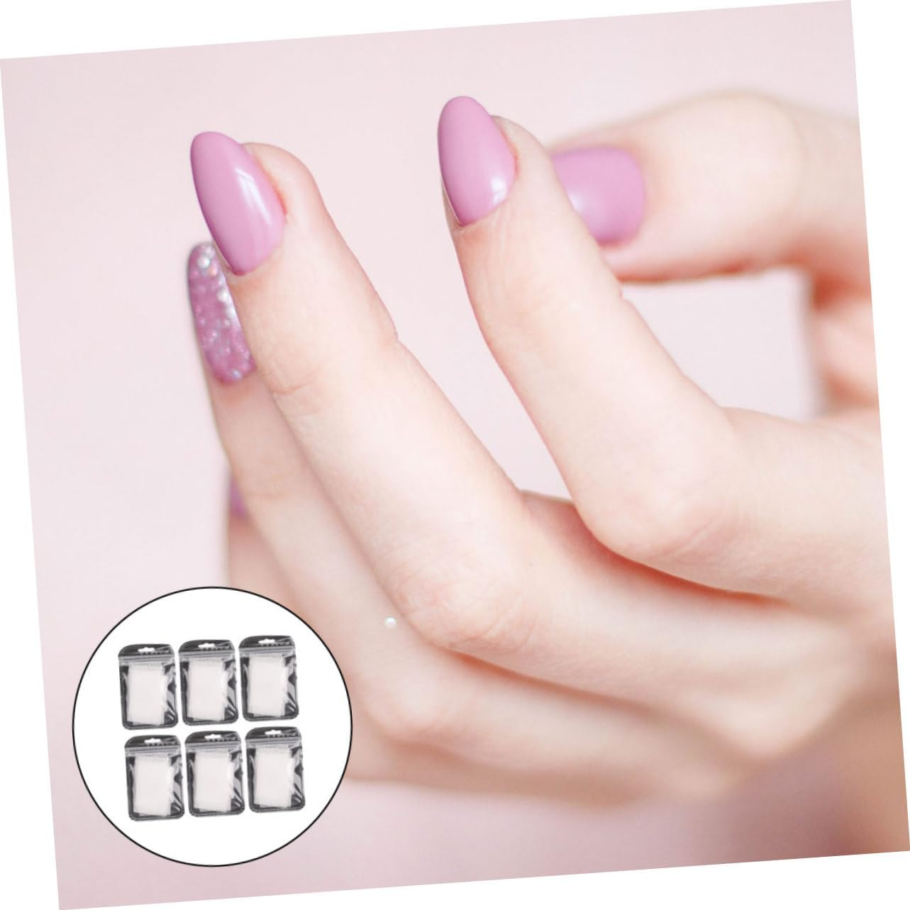 Baluue Manicure Extension Fiber Nail Fiber 60Pcs Lightweight Sturdy Professional for Salon and Home Use Random Style image number 4