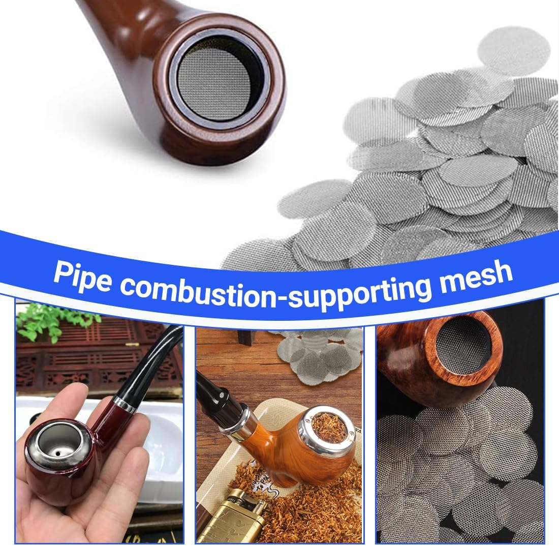 JYNXOR 120 Pieces Pipe Strainer, Bong Sieve 20 Mm, Stainless Steel Pipe Screen Filtering, Coarse Insert, Screens Pipe Filtering, Smoking Pipe Strainer Filter with Storage Box image number 2
