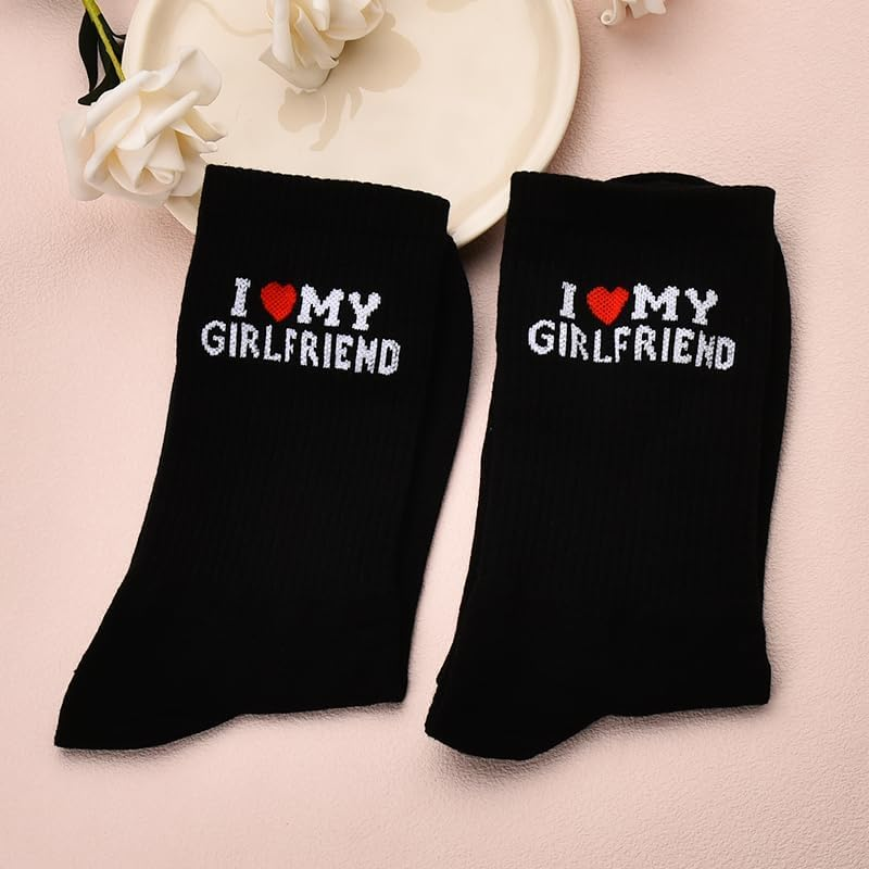 Valentines Day Socks Funny Couple Gifts for Boyfriend Girlfriend Gifts for Him Her Valentines'S Day Gifts for Couples Socks Gifts for Women Men - White image number 2