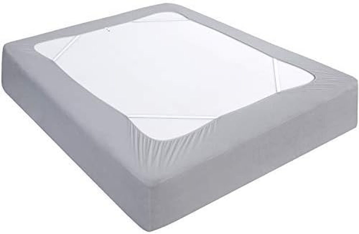 Box Spring Cover Queen 2 Pack, Elastic Fabric Wrap around 4 Sides Bed Skirt, Sleek Alternative for Bed Skirts for Hotel/Home, Fits Box Springs up to 13&rdquo;, White