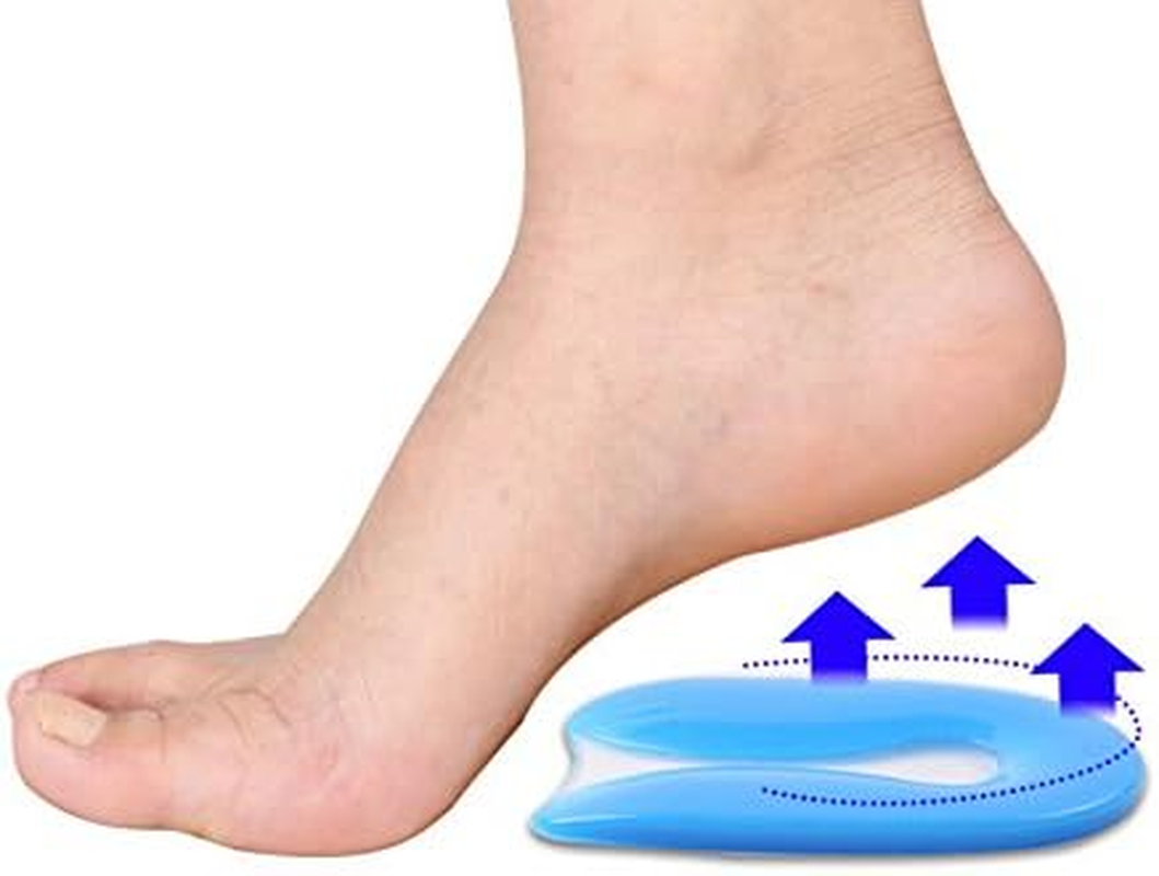 Elandy Silicon Gel U-Shaped Spur Cup Heel-Plantar Fasciitis Cushion Remission Correction U-Shaped Heel Pad S, M - L image number 5