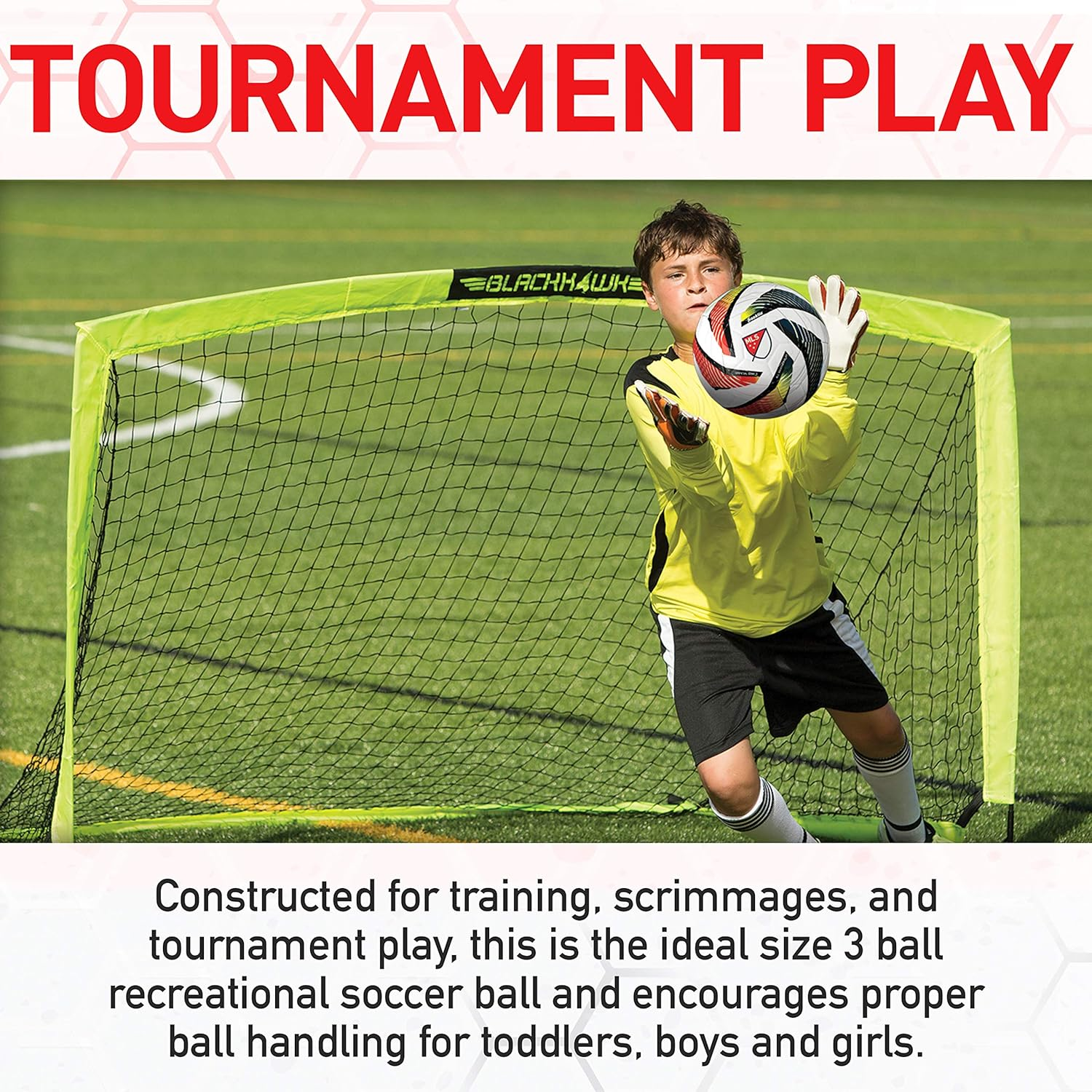 Franklin Sports MLS Tornado Soccer Ball - Soft Cover - Official Size and Weight Soccer Ball - Air Pump Included image number 1