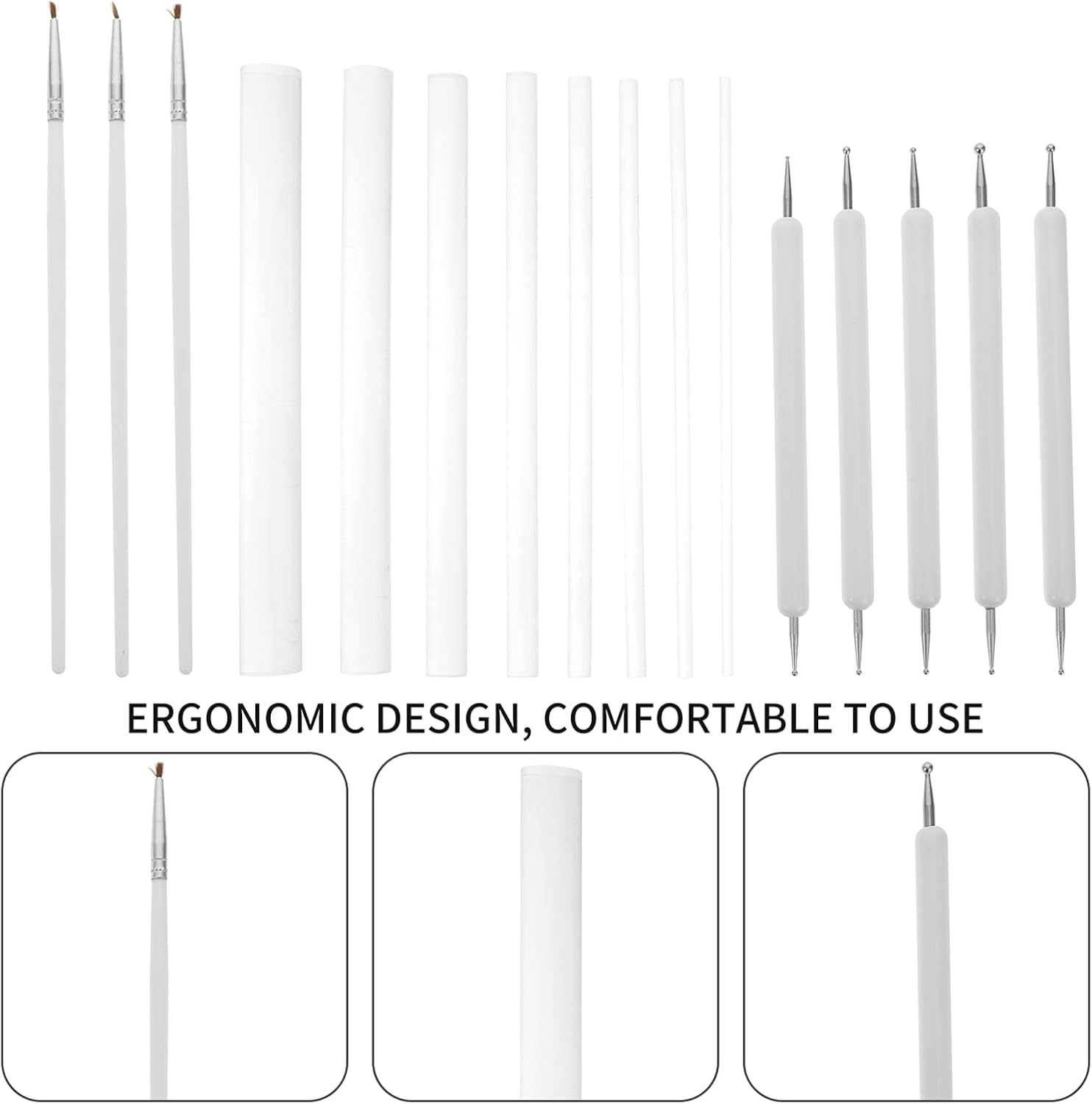 NUOBESTY 16Pc Mandala Dotting Tools DIY Acrylic Sticks Rocks Stone Painting Pen Kit