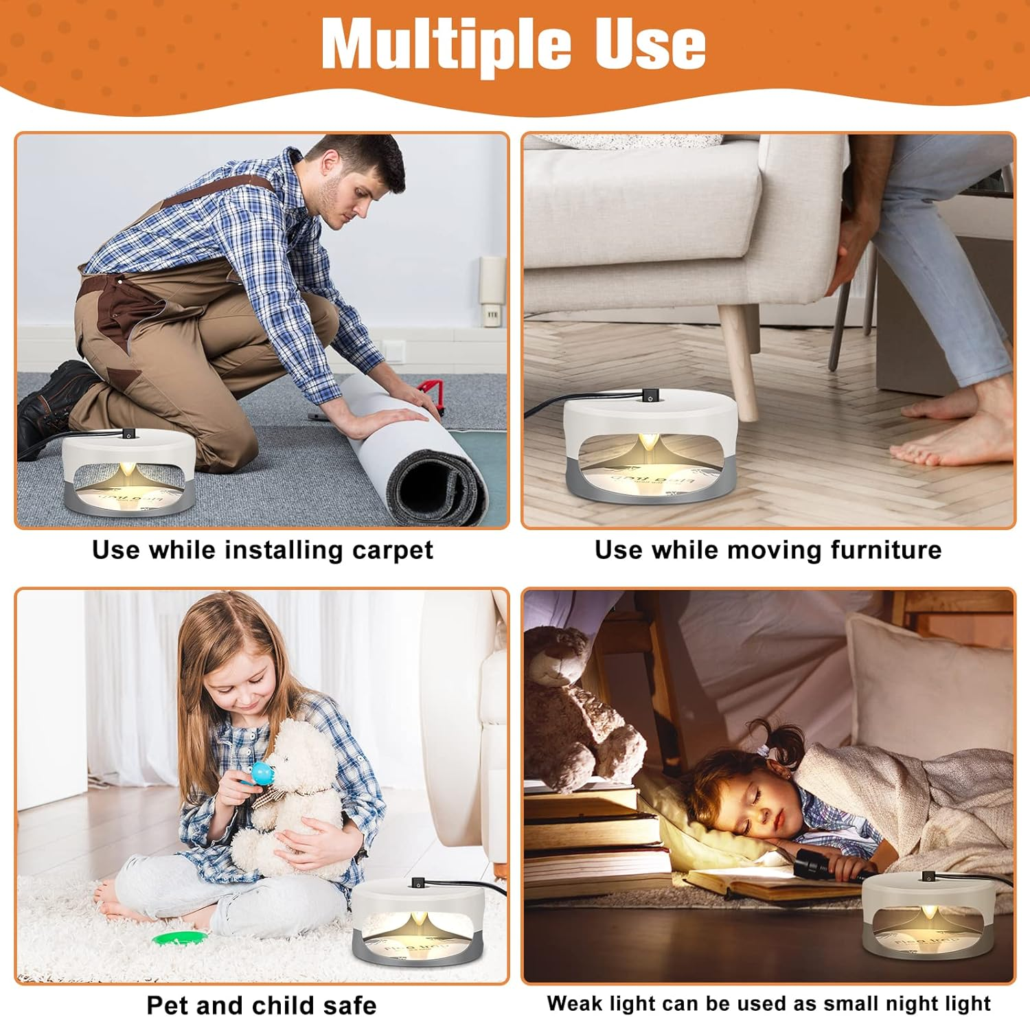 UPYEAL Flea Trap 2 Packs &ndash; Premium Traps for inside Your Home Natural and Child-Friendly Light Indoor with Glue Discs Refills LED Lightbulb image number 6