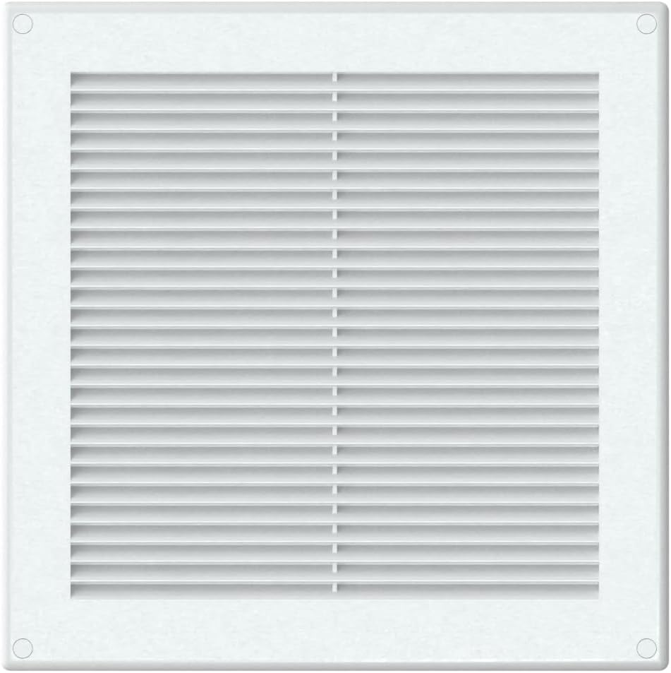 Awenta Plastic Air Vent Grille Cover 300X300Mm 12X12 Inch, White with Insect Grid Fly Net, Screw Hole Covers for Better Look image number 6