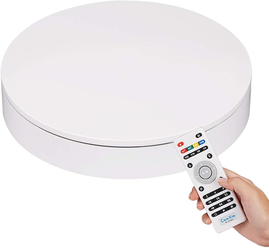 Comxim Professional 360 Degree Photography Turntable for Product Photography, 88LB Capacity, 12.6In Diameter,Automatic Remote Control Angle,Speed,Direction, Various Rotation Mode image number 4
