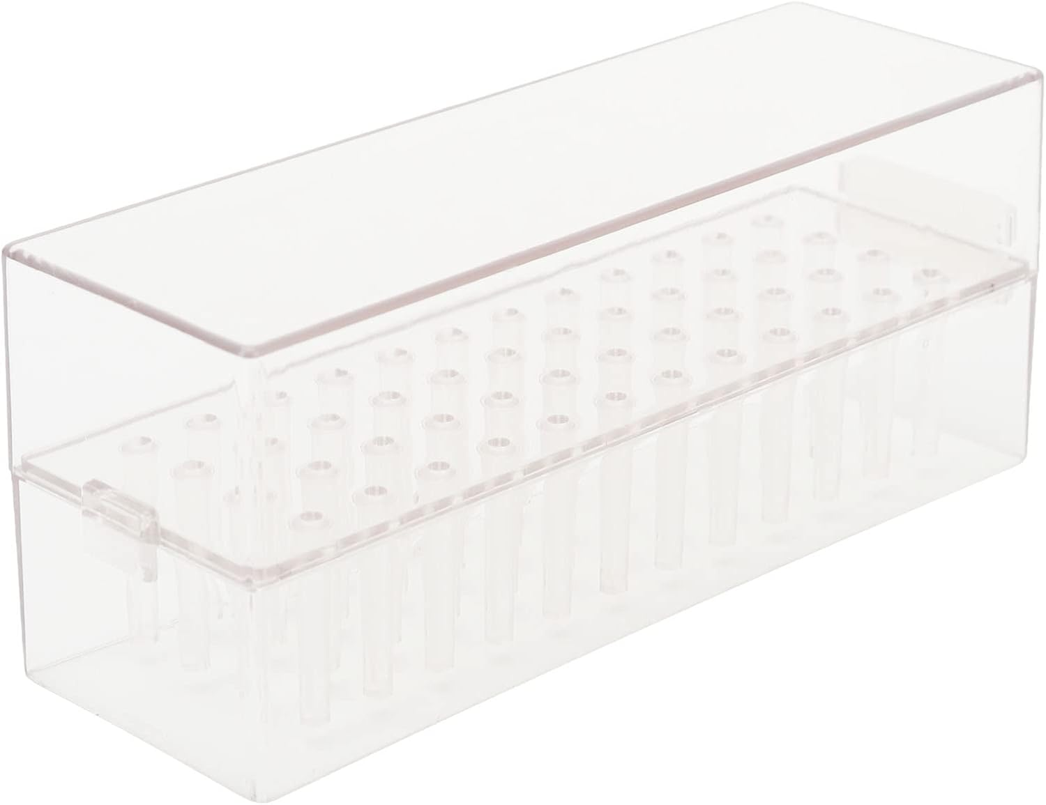 Nail Drill Bits Holder Stand, 48 Holes Drill Bits Display Organizer Box, Transparent Acrylic Dustproof Drill Bit Case, Portable Nail Bit Container Case for Home Use, Nail Salon image number 3