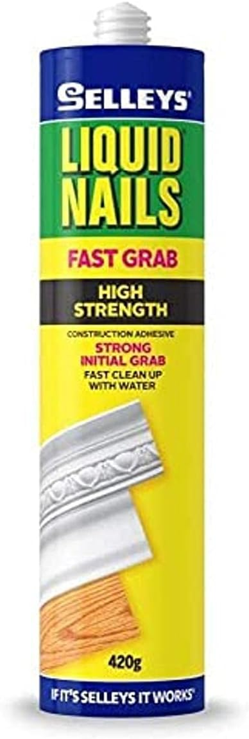 Selleys Liquid Nails Fast Grab Adhesive 420 G, Beige