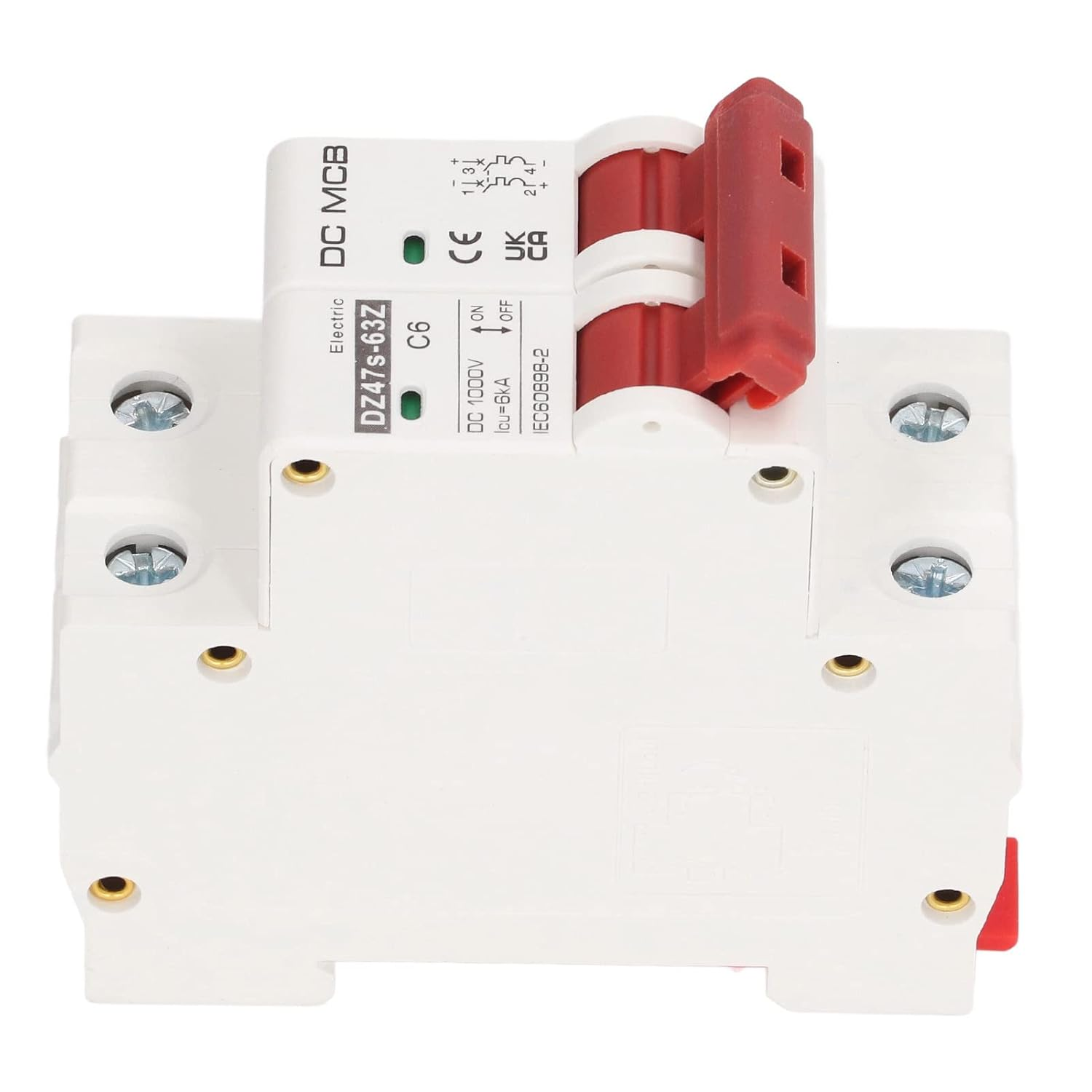 6A DC Circuit Breaker, Fast Decoupling, Miniature Circuit Breaker, Arc Extinguishing, Easy to Install, Wide Application with DC, Especially Dz47S 63Z, For image number 1