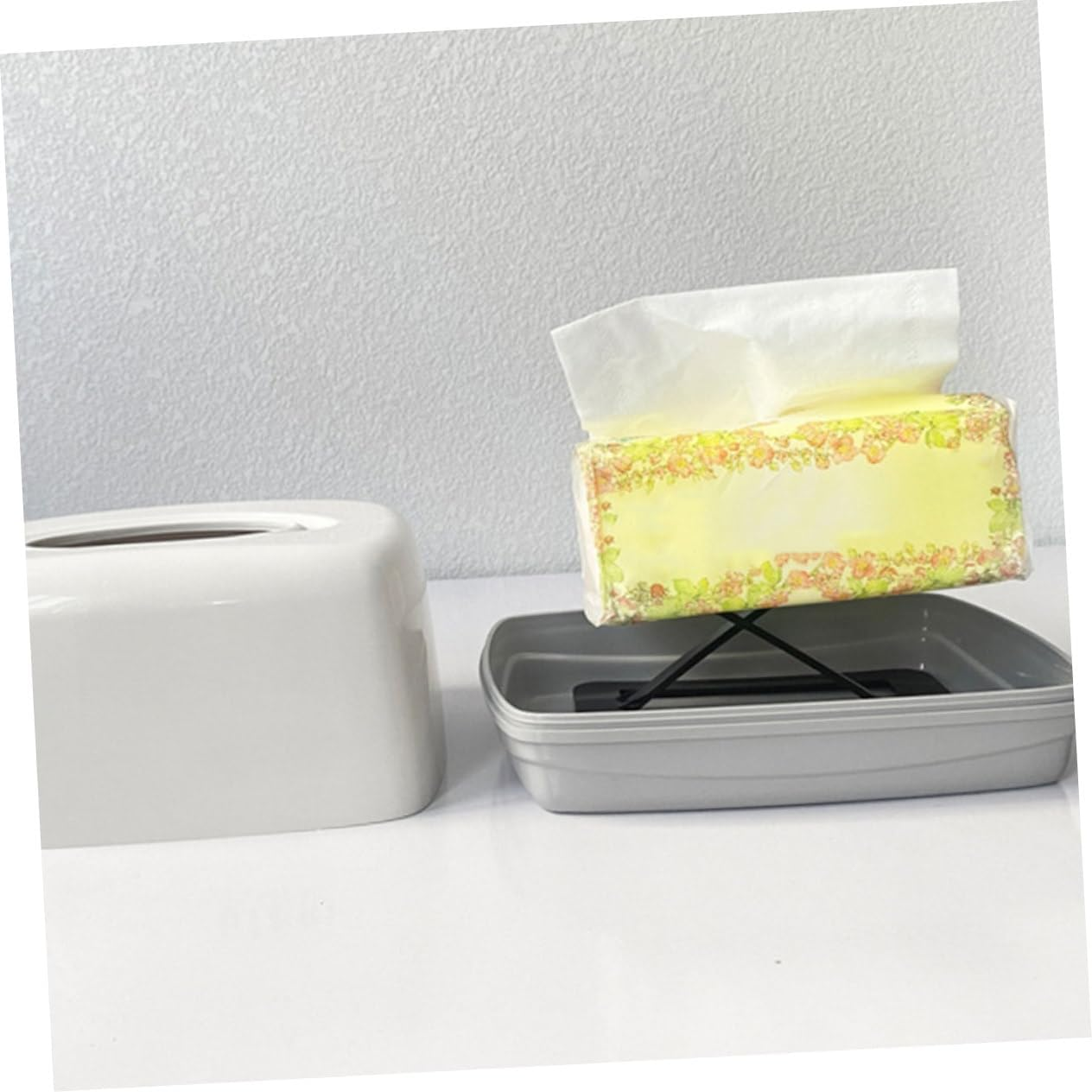 TIDTALEO 10Pcs Creative Tissue Box Elastic Holder Automatic Lifting Spring Versatile Tissue Box Support image number 5