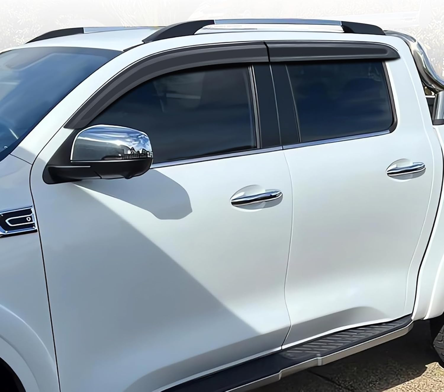 SUERAUTO4X4 Weather Shield for GWM Cannon 2020-2025 Dual Cab Accessories, GWM Ute Weathershields Window Visors Car Wind Deflectors Rain Guard Exterior Tinted Black, 4PCS image number 5