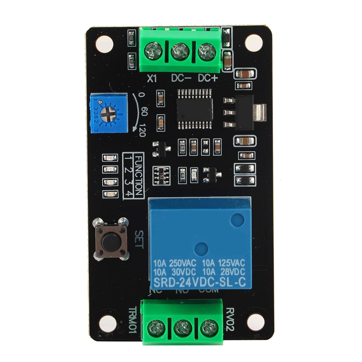 Self-Locking Delay Relay Module, Timer Relay DC 5V/12V/24V for Power Supply Protection (DC24V) image number 3