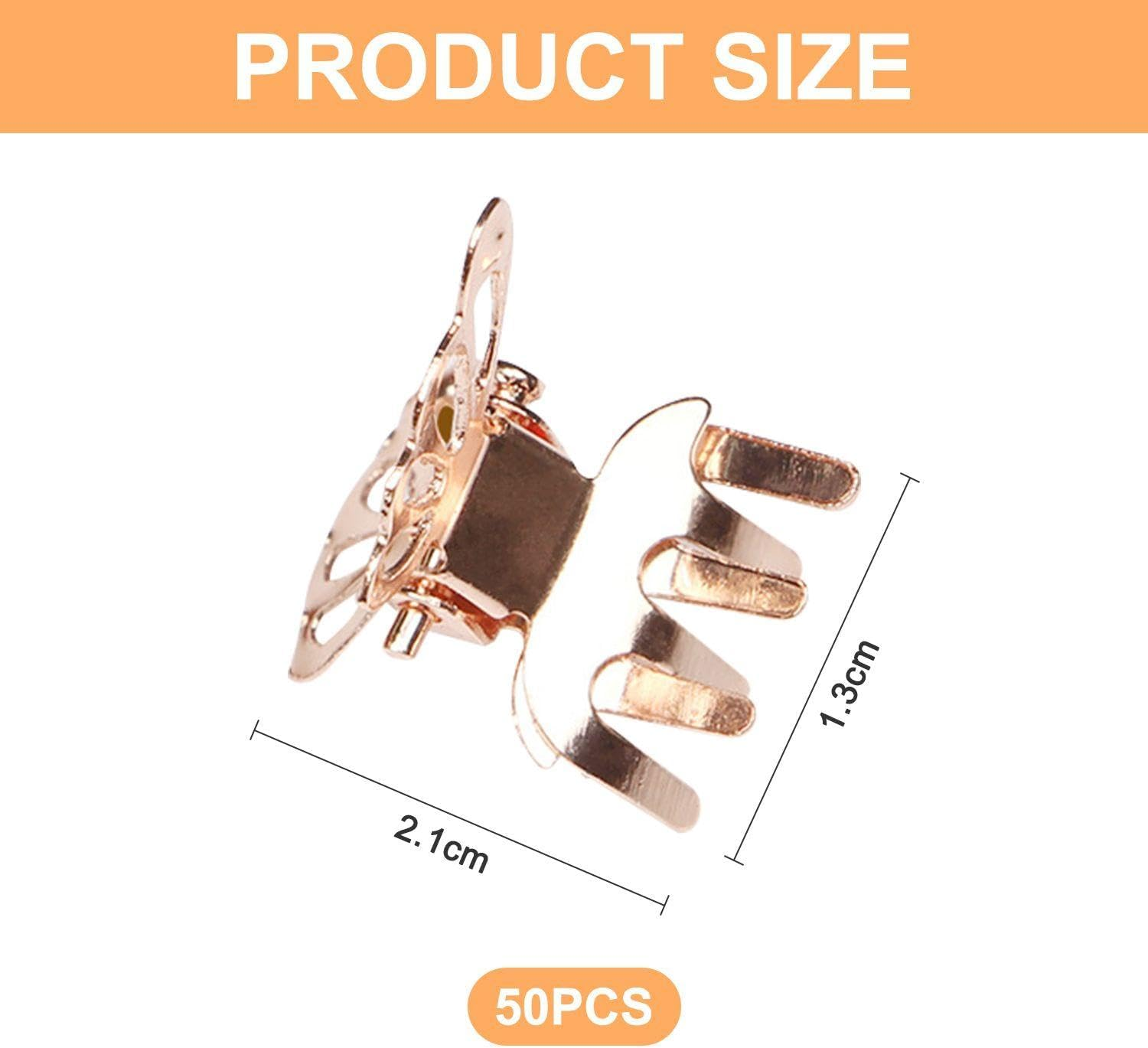 50 Pieces Butterfly Hair Clips Mini Hair Clips Hairstyle Decoration Hair Clips Metal Hair Clips Cute Women Hair Accessories image number 5