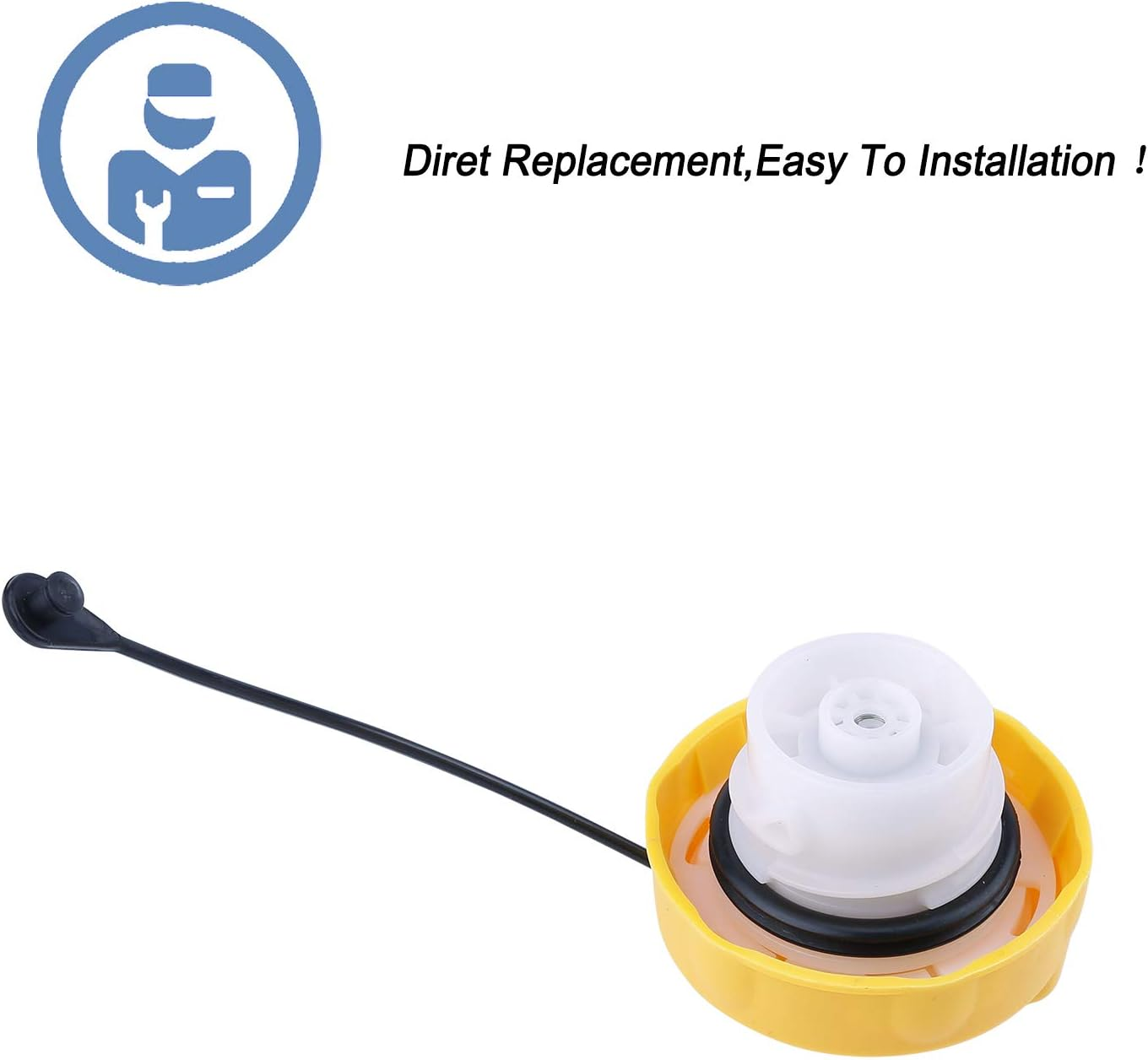 E85 Fuel Tank Filler Cap,Gas Cap Fit for Chrysler Dodge Jeep -2011-2019 Journey, 2014-2017 Cherokee, 2011-2013 Grand Cherokee， 2008-2019 Grand Caravan and More,Replace 52030379AB， 52030380AB，4766580AB image number 5