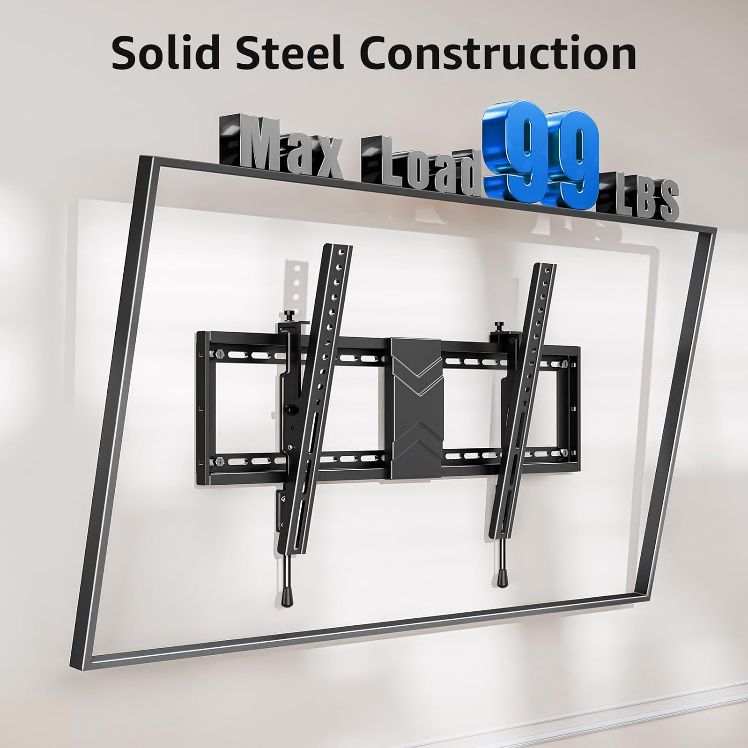 MOUNTUP TV Wall Mount Tilting for Most 37-84 Inch Tvs, TV Mount with Level Adjustment Low Profile Space Saving Tilt Wall Mount TV Bracket, Fits 16", 18", 24" Studs,Max VESA 600X400Mm image number 1