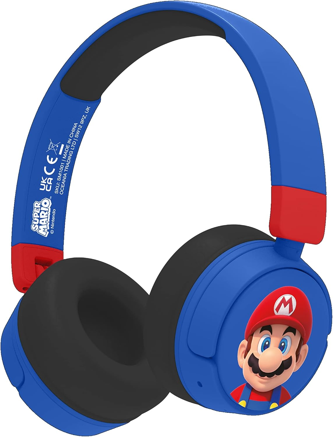 OTL Technologies SM1001 Super Mario Wireless Kids Headphones - Blue image number 6