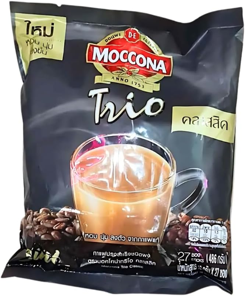 Moccona Trio Instant Coffee Mixed Original 18G Pack 28 Sachets image number 2