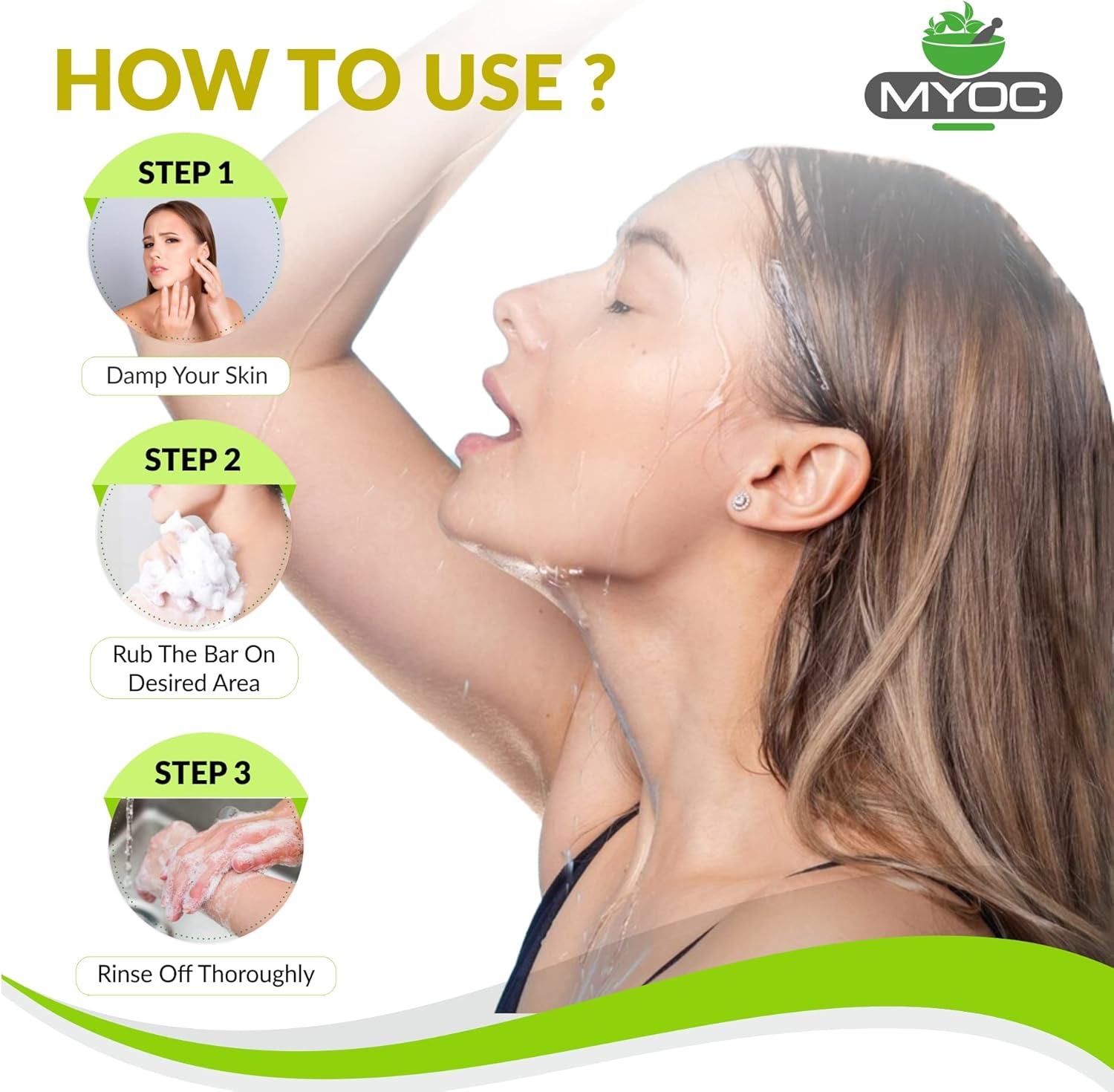 MYOC anti Ageing Bathing Soap with Aloe Vera, Glycerin & Vitamin-E | Minimizes Wrinkles & Fine Lines | Skin Brightening & Moisturizing Cleansing Soap - for Men & Women All Skin Types- 75G (Pack of 2) image number 3