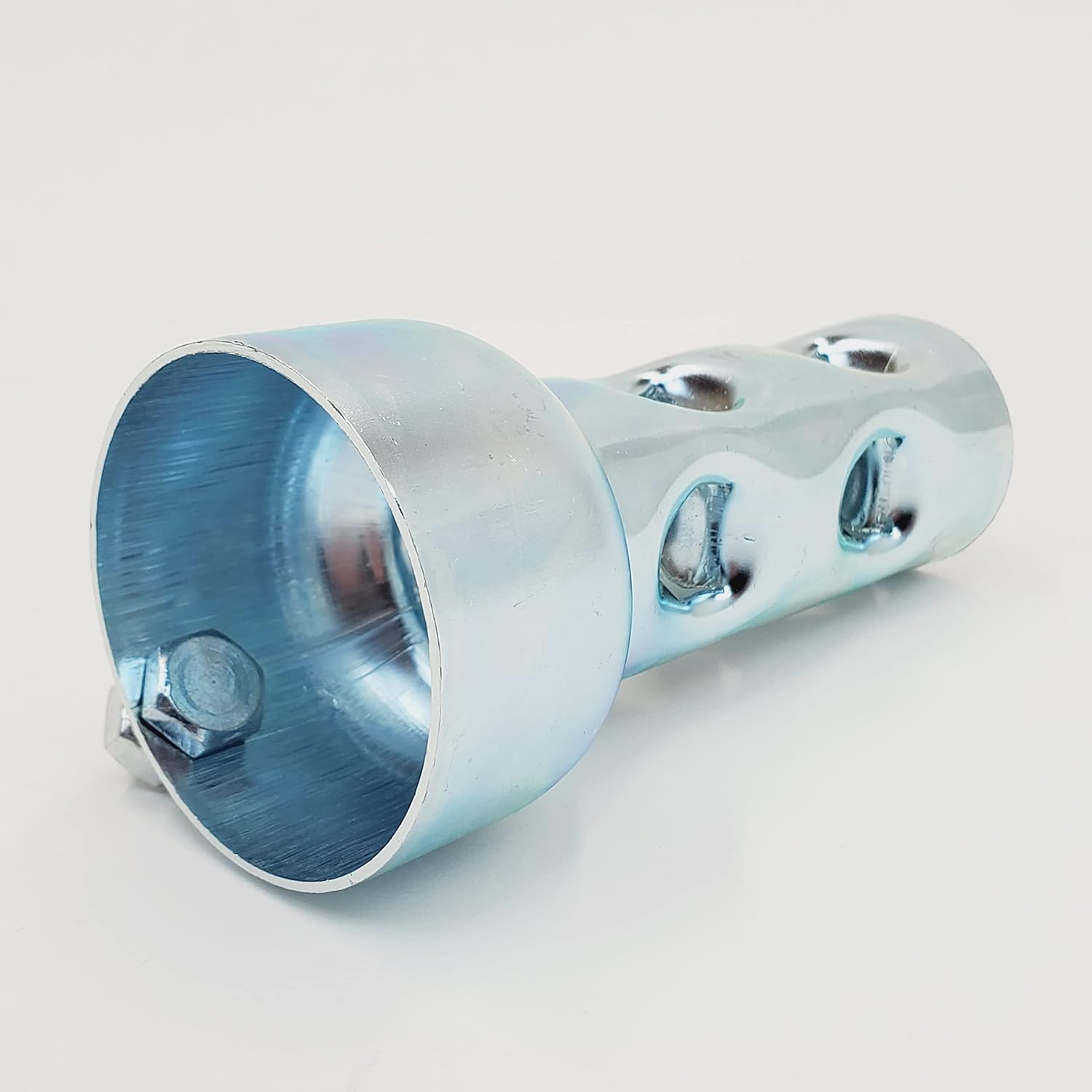 4&rdquo; SHORT Exhaust Baffles for 2" OD Exhaust Pipes & Mufflers &ndash; Noise Reducer/Silencer - SOLD as a PAIR W/Mounting Nut & Bolt &ndash; Galvanized Steel &ndash; Motorcycle, Harley, Chopper, Bobber, Cafe Racer image number 3