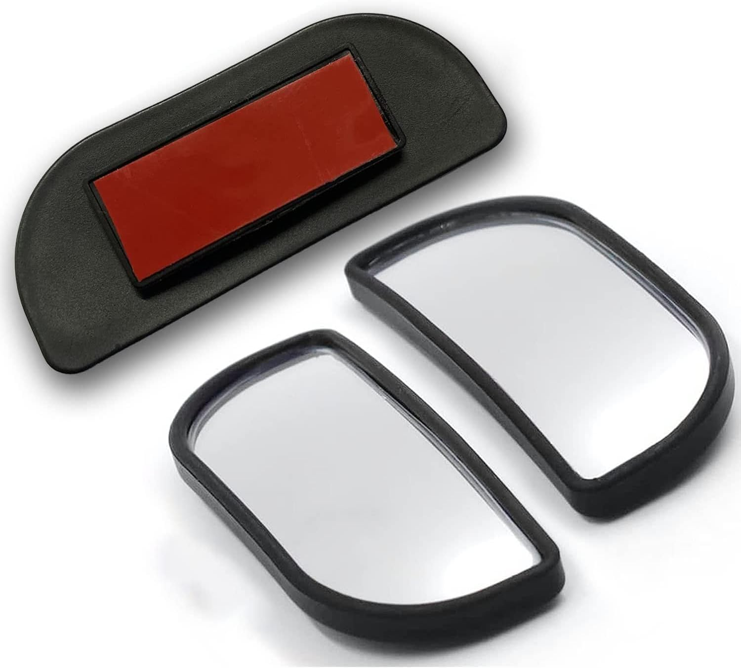 KEWAYO 2Pcs Blind Spot Mirror, HD Glass ABS Housing Convex Wide Angle Rearview Blindspot Car Mirror for Car SUV and Truck image number 2