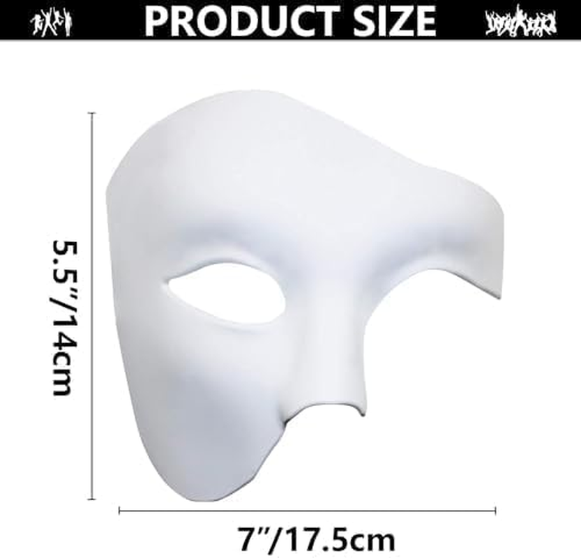 Phantom of the Opera Inspired Half Face Mask, Lightweight & Comfortable, Perfect for Masquerades & Events image number 2