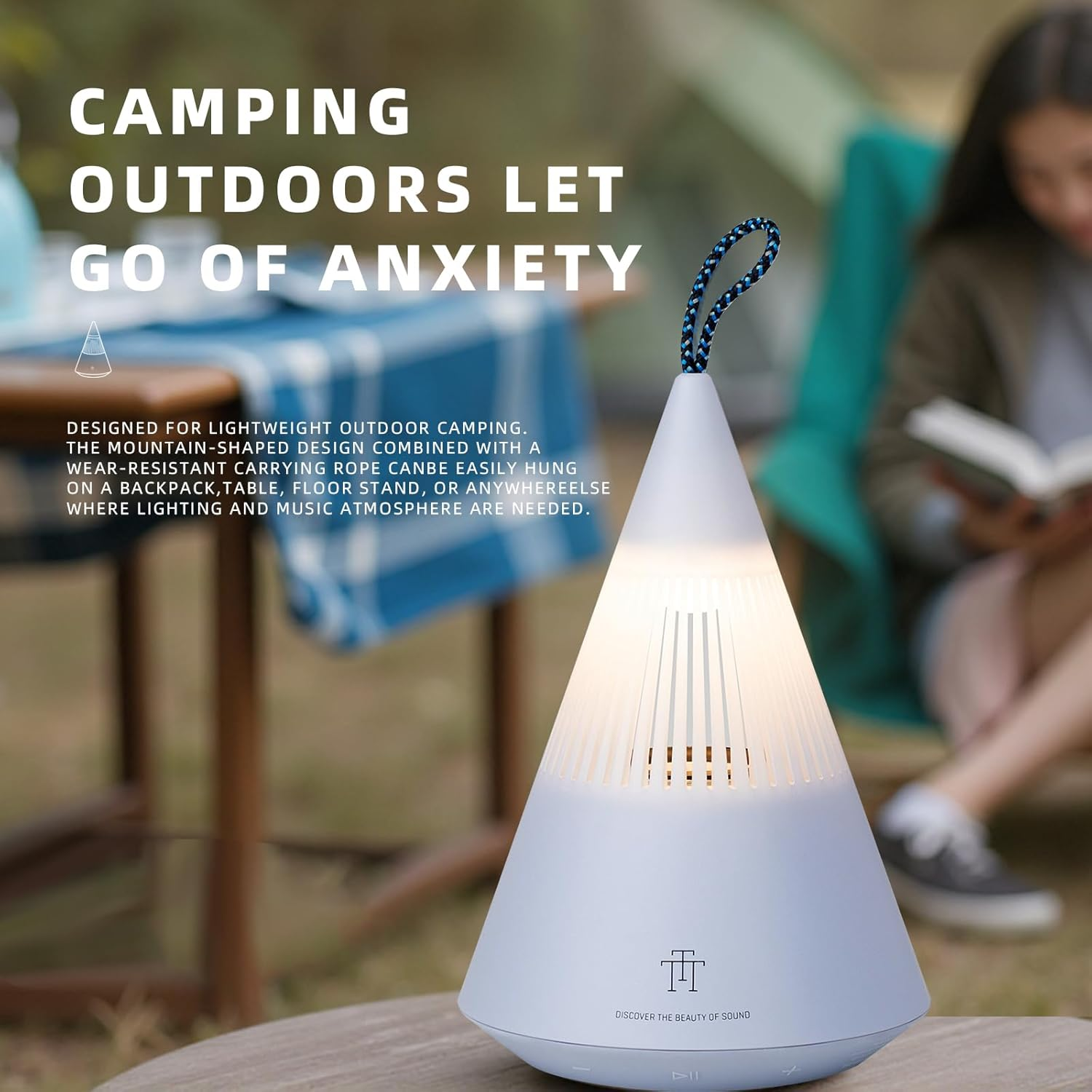 Bluetooth Speaker Portable Mini Wireless Lightweight Super-Compact Travel Speaker with 360-Degree, Bold, Immersive, Crystal-Clear Sound(Blue) - Blue image number 2