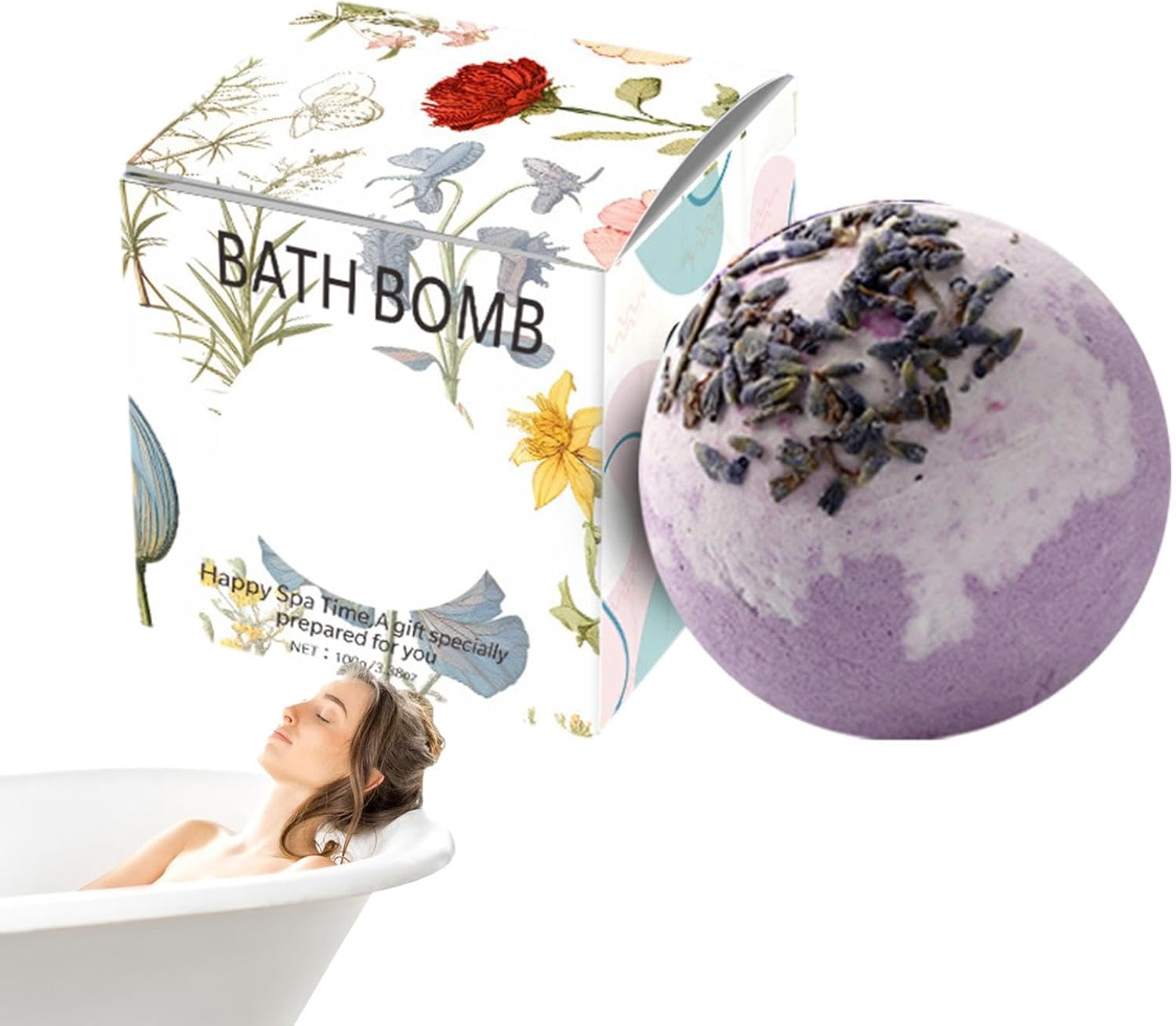 Bubble Bath for Women | Natural Handmade Bomb Balls with Natural Sea Salt - Bath Supplies for Women, Girl, Woman, Him, Kids image number 6