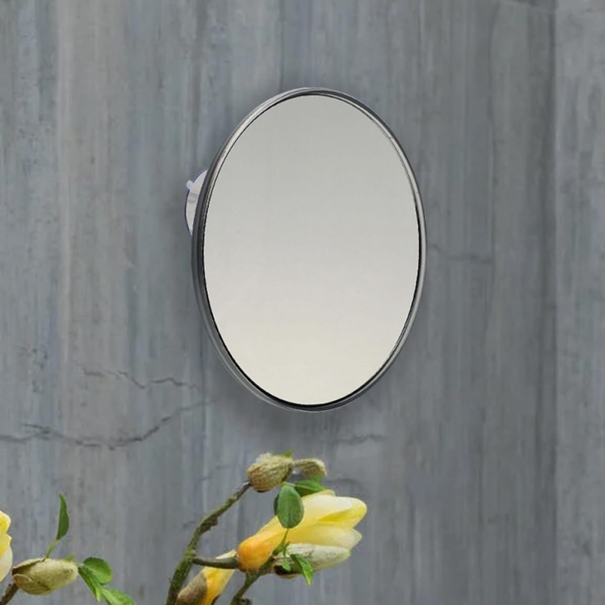 BEBEMOKO 30X Magnifying Mirror, 150Mm round Compact Makeup Mirror with Nail-Free Suction Cup for Precise Eyebrow Grooming image number 2