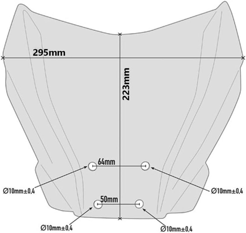 Motorcycle Accessories Motorcycle Windshield Motorcycle Parts Windshield Windscreen Wind Shield Deflectore for Benelli 502C 2019 2020 2021 (Color : Gray) image number 1