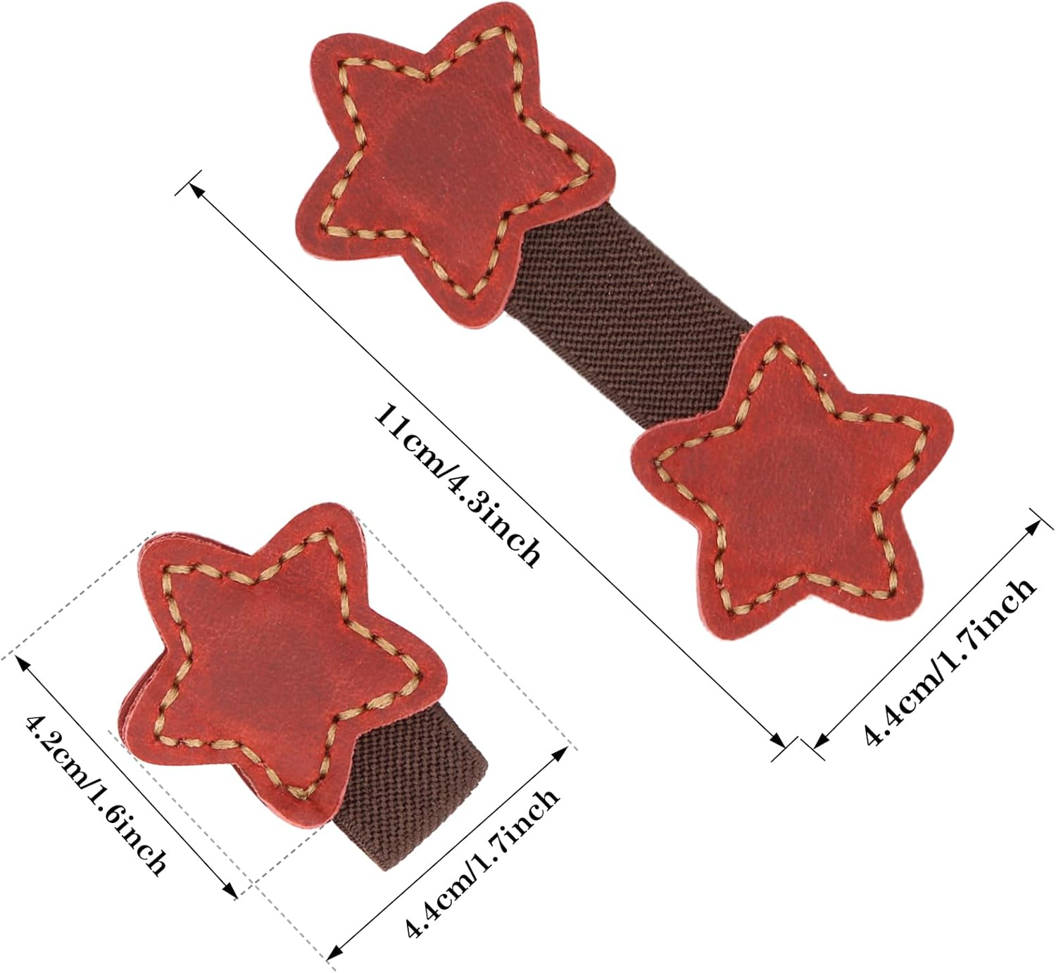 2Pcs Magnetic Leather Bookmarks, Handmade Magnet Bookmark Clips, Suitable for Women, Men, Students,Teachers and Other Reading Enthusiasts, Gifts Set for Book Lovers(Red&Blue) image number 4