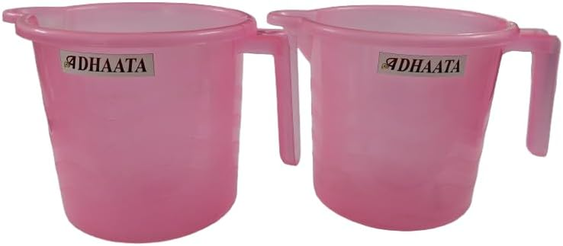 ADHAATA Bathing Mug, 1.5 Liter Capacity, Certified Water Bath Mug, LAHER (Pack of 2) (PINK) image number 1