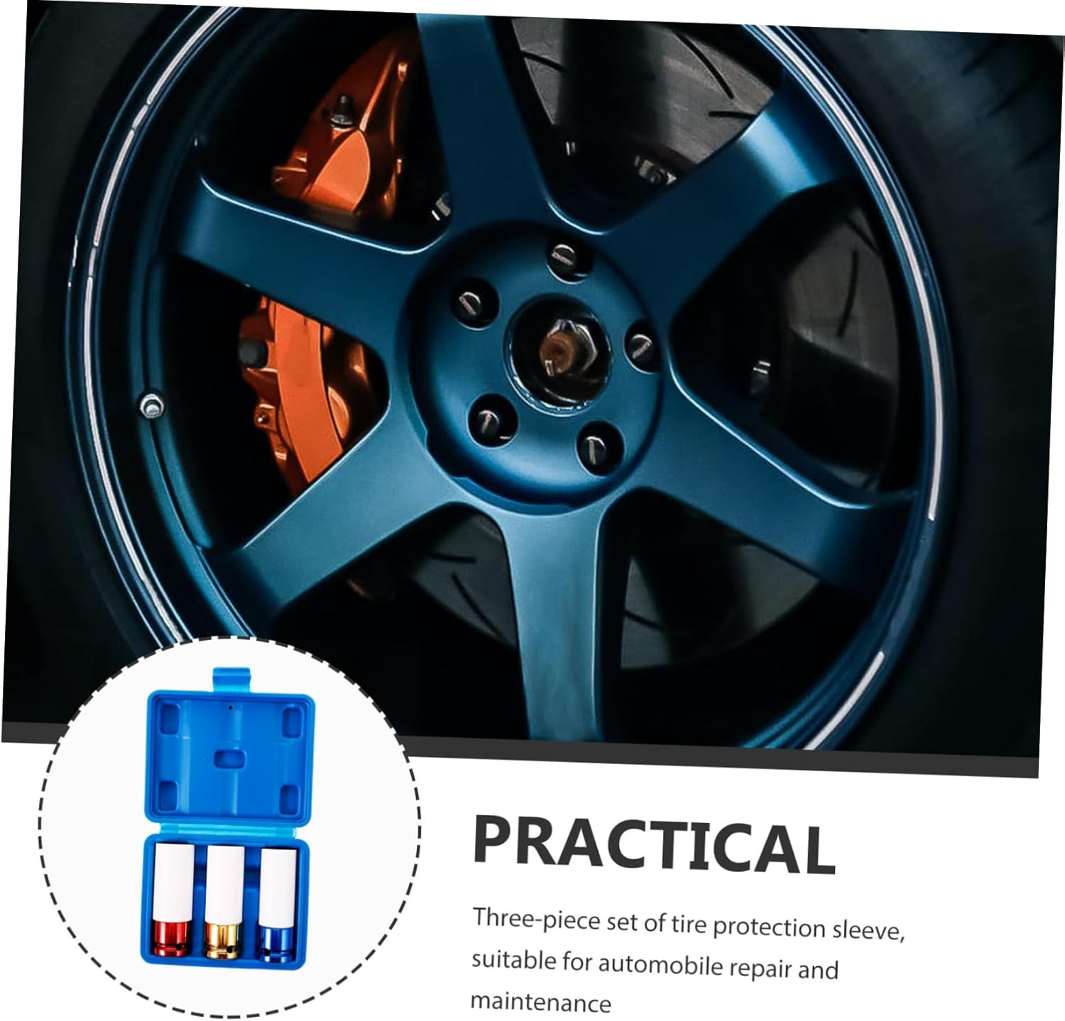 TIDTALEO 3Pcs Wheel Lug Nut Sockets Rim Protector Car Wheel Socket Set Non Marring image number 2