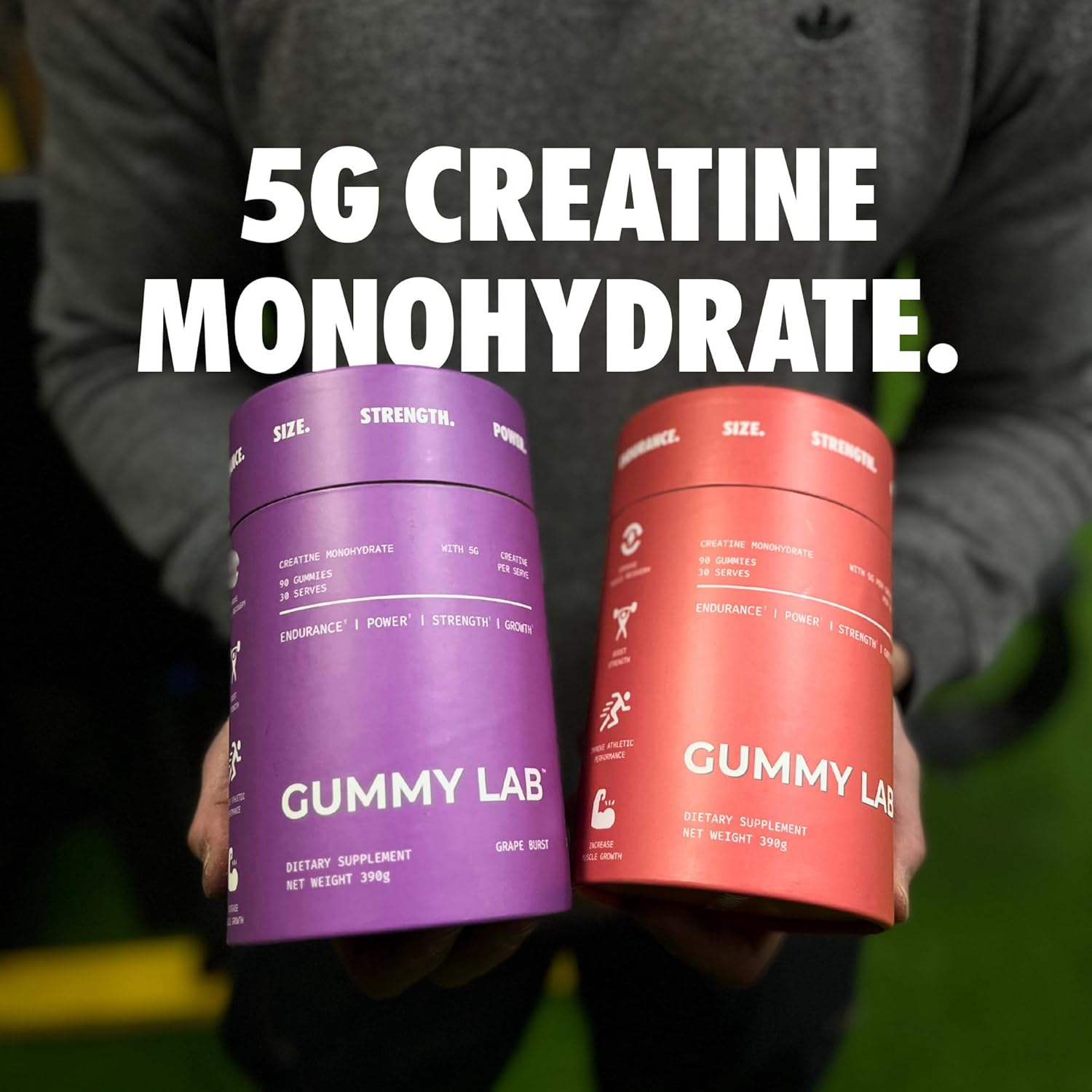Creatine Monohydrate 5G Gummies Strawberry Flavour for Muscle Endurance, Growth and Power | Convenient Pre-Workout Supplement, 5000Mg per Serve, 90 Individually Wrapped Pieces, 30 Serves - the Gummy Lab image number 5