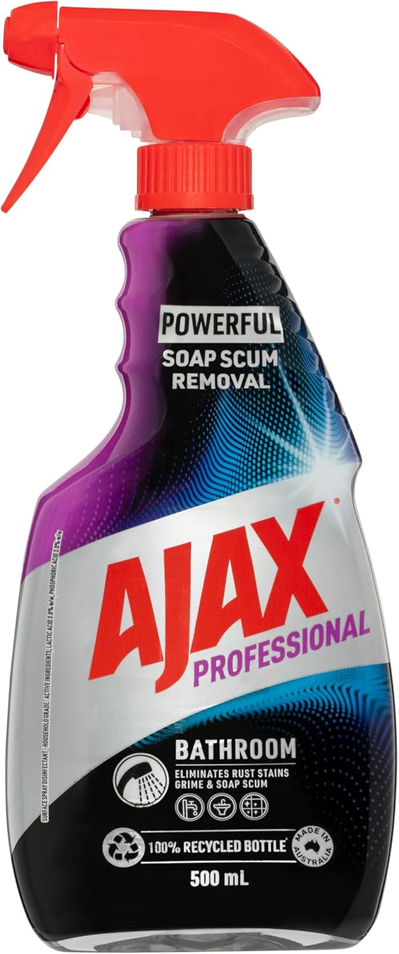 Ajax Professional Bathroom Disinfectant Cleaner, 500Ml, Trigger Surface Spray image number 6