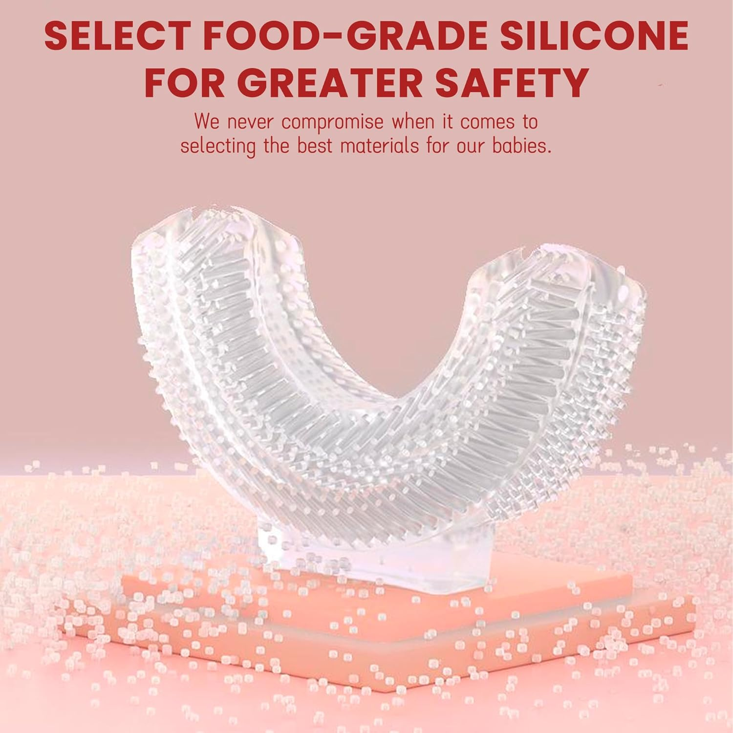 U-Shaped 360&ordm; Ultrasonic Toothbrush, Ultrasonic Kid'S U-Shaped Electric Silicone Brush Toothbrush, Ipx7 Waterproof, Whitening & Plaque Removal, for Age 2-6 (Green) - Blue image number 6