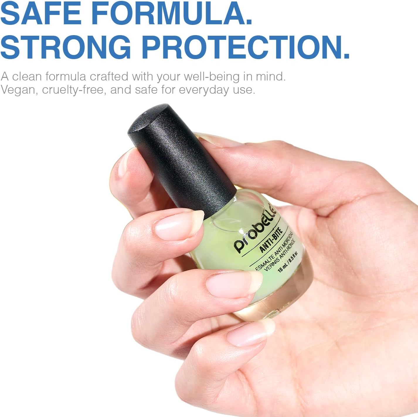 Probelle Anti-Bite &ndash; Nail Biting Treatment for Kids & Adults &ndash; No Bite Nail Polish, Thumb Guard & Thumb Sucking Stop - 9 FREE &ndash; 5 Fl Oz (15 Ml) image number 1