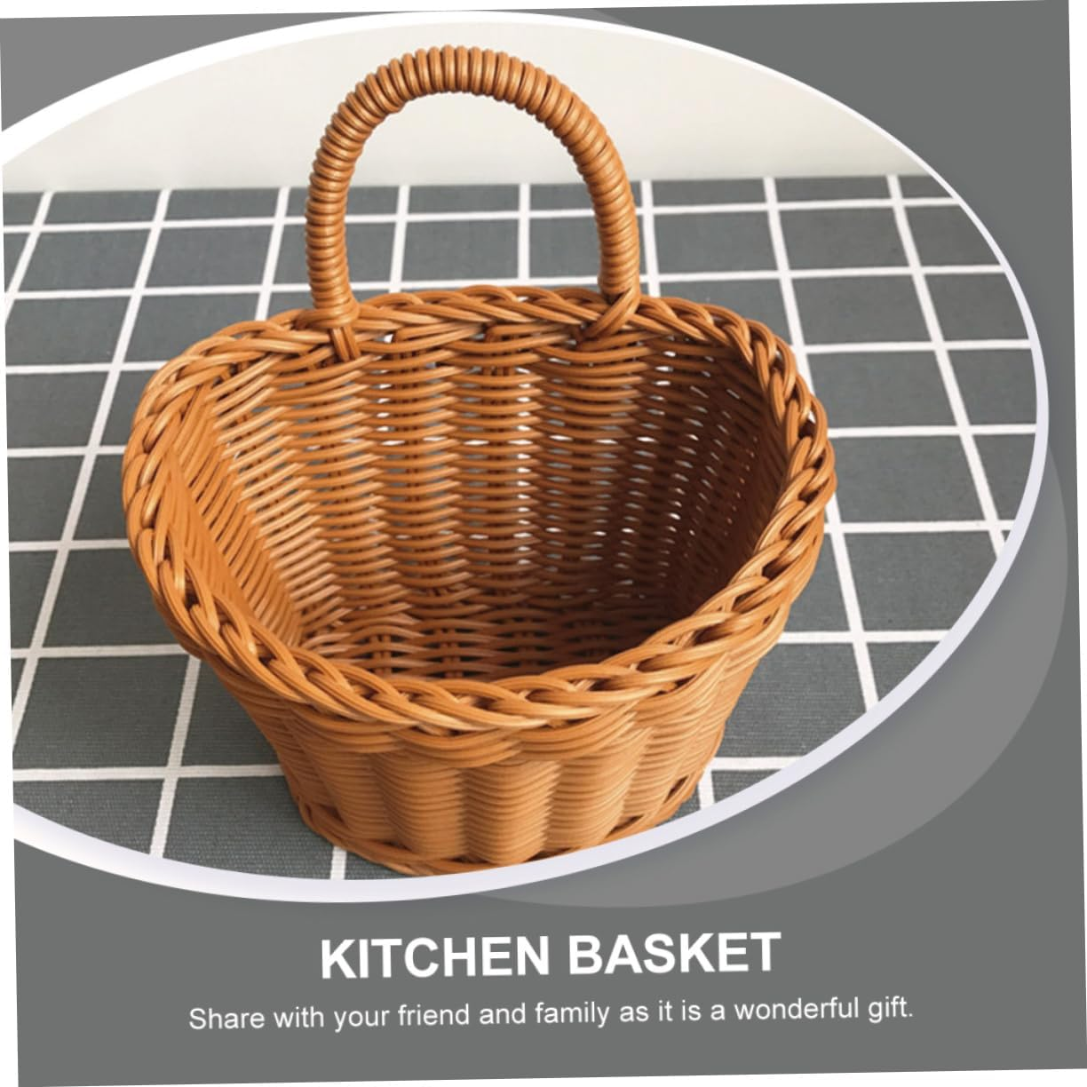 Alipis Wall Hanging Storage Basket Woven Kitchen Decor Organizer Home Ornament for Wall Mount Use for Dirty Clothes Food Storage image number 3