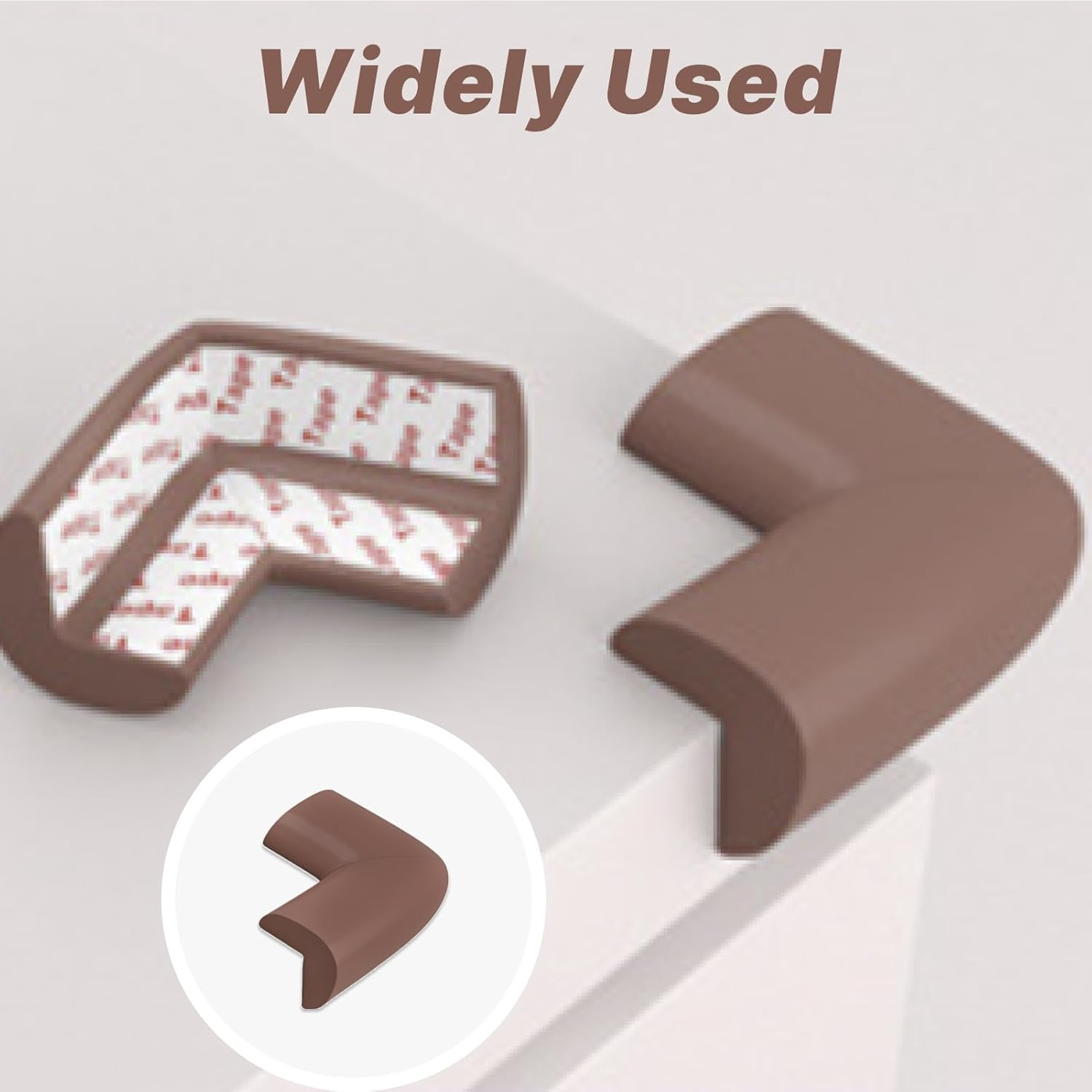 Baby Safety Soft Corner Protectors, 12 Pack Black Foam Cushion Bumpers, Non Toxic Edge Guards for Furniture, Ideal for Tables, Beds, Counters, Fire Retardant, Latex Free Childproofing Corner Cushion image number 4