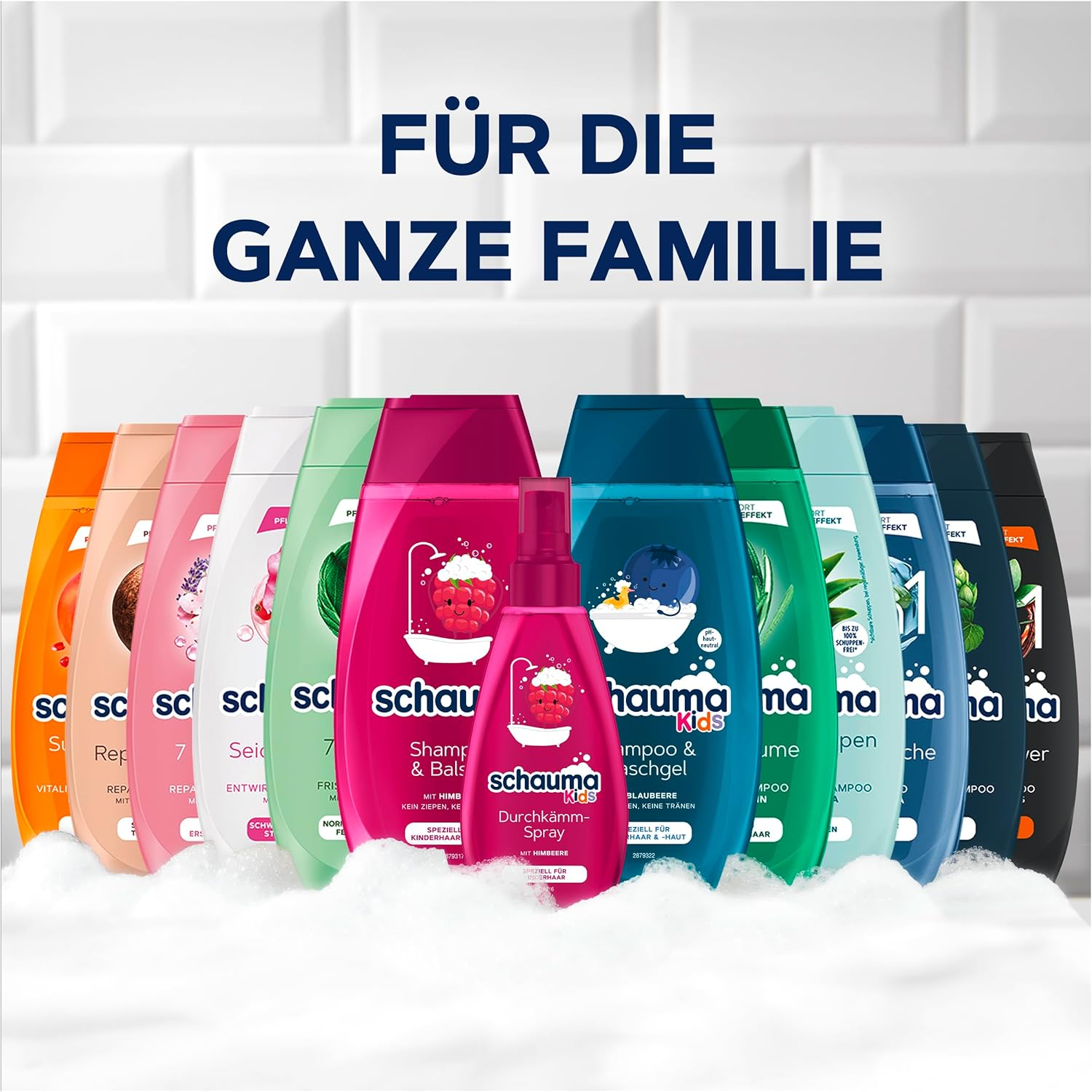 Schauma Schwarzkopf Kids Shampoo & Wash Gel Blueberry (1 X 250 Ml), Children'S Shampoo Detangles Hair for Easier Combing, with Mild & Fresh Fragrance