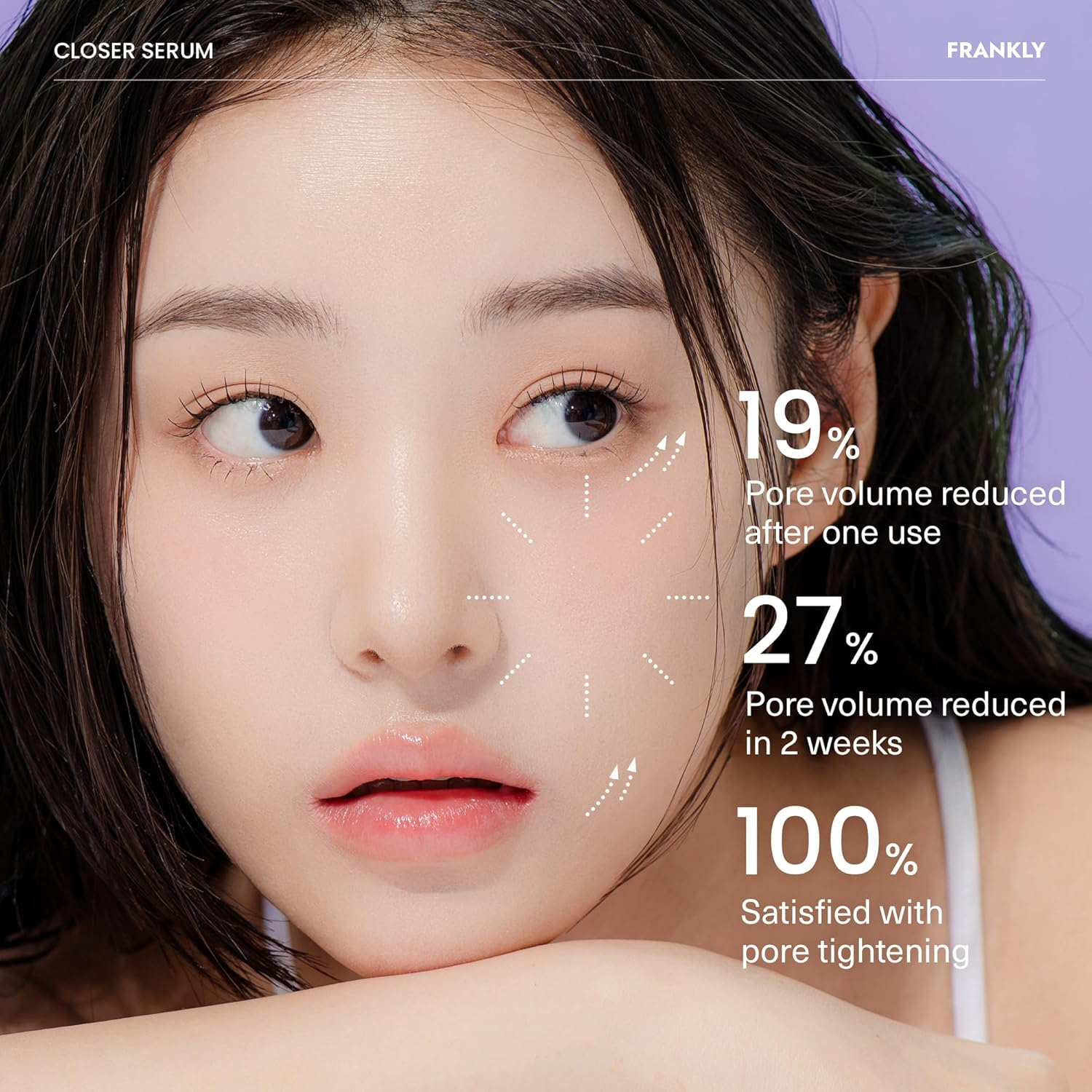 FRANKLY Closer Serum | Pore Minimizer Serum | 9 Peptides, Vegan Collagen, Adenosine, PHA | Korean Pore Minimizer for Glass Skin, Anti-Aging, Hydration, Elasticity | 1.01 Fl Oz image number 3