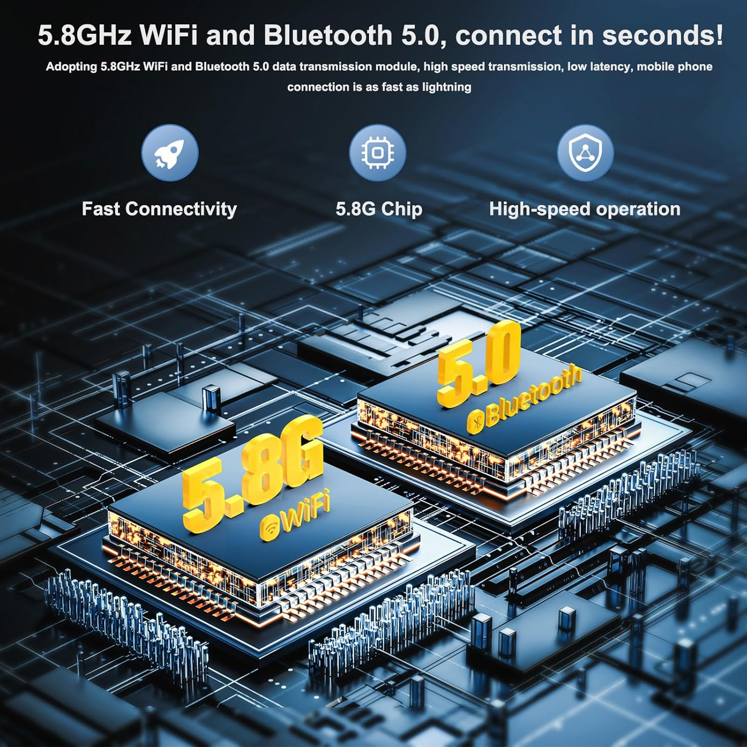 Wireless Carplay & Android Auto Adapter &ndash; Plug & Play USB Dongle for Factory Wired Systems (2017+ Cars) | Iphone/Ios 10+ & Android 11+ | Auto-Reconnect & OTA Updates image number 2