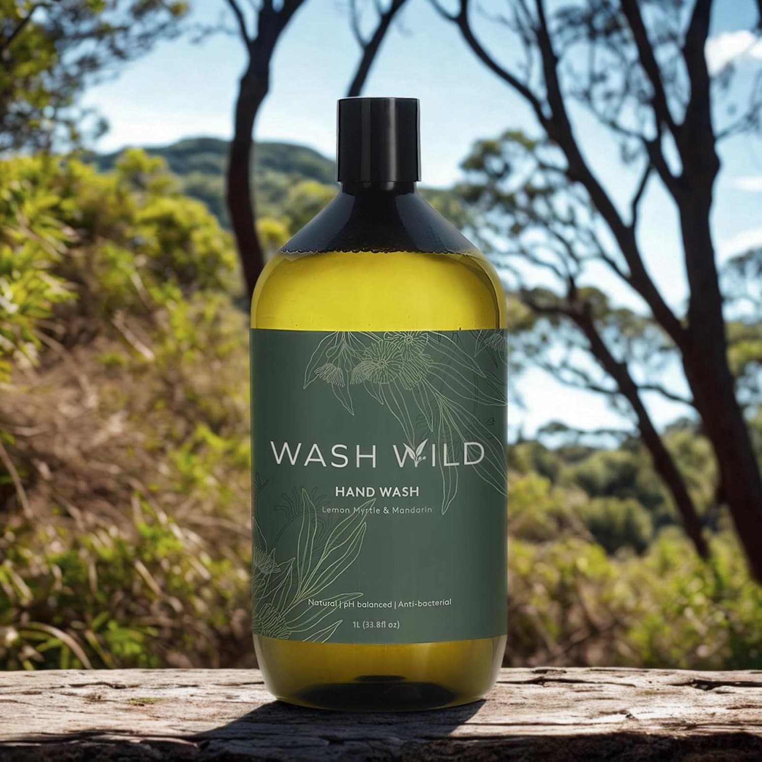 WASH WILD Hand Wash 1L, Plant & Mineral Based, 100% Biodegradable image number 2