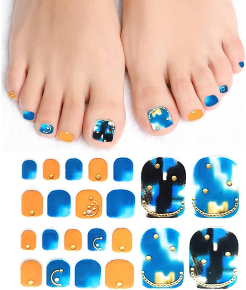 Missjelly Nail Foil, Self-Adhesive Toenail Sticker, Glitter, Aluminum, Glitter Style, Multicolor, Skin, Outdoor, 6 Sheets