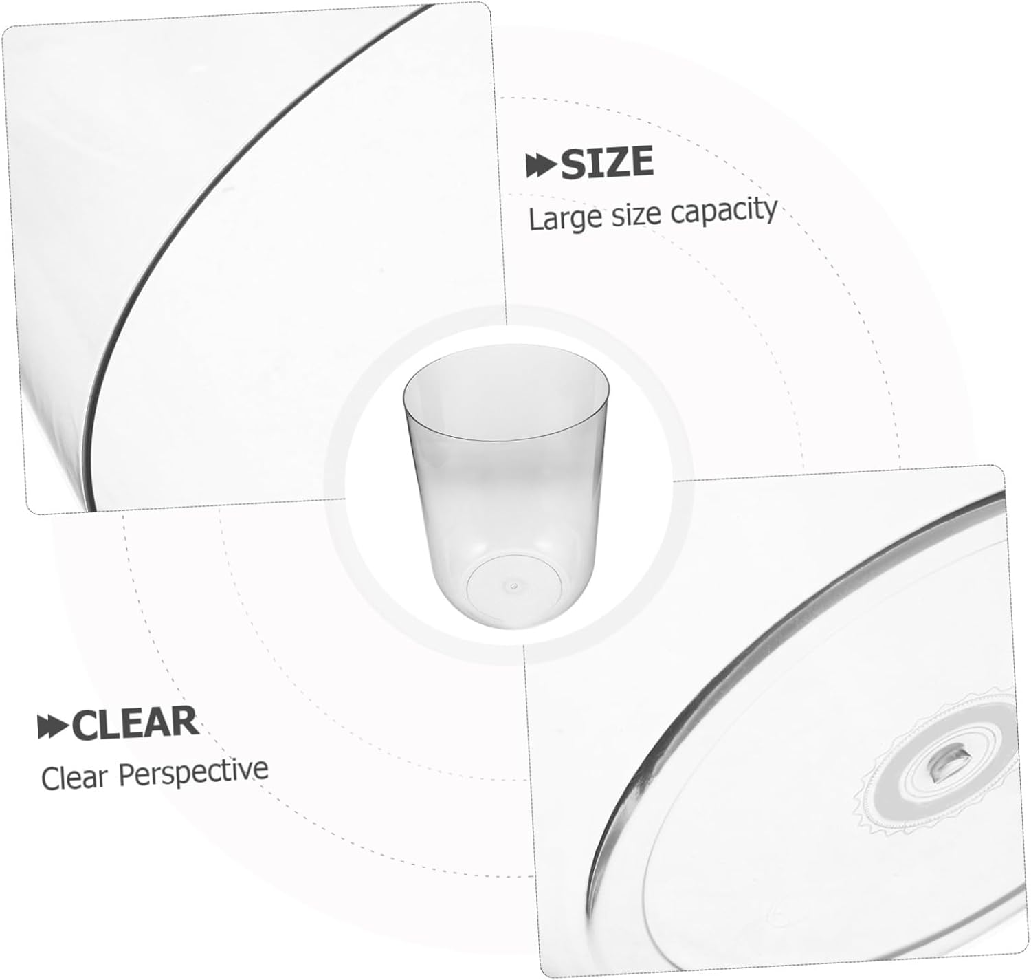 FONDOTIN Minimalist Cylindrical Aquarium Tank Clear Plastic Fish Bowl for Betta Turtles and Aquatic Pets Compact Portable Starter Kit with Decorative Elements Easy Maintenance Mini Eco image number 3